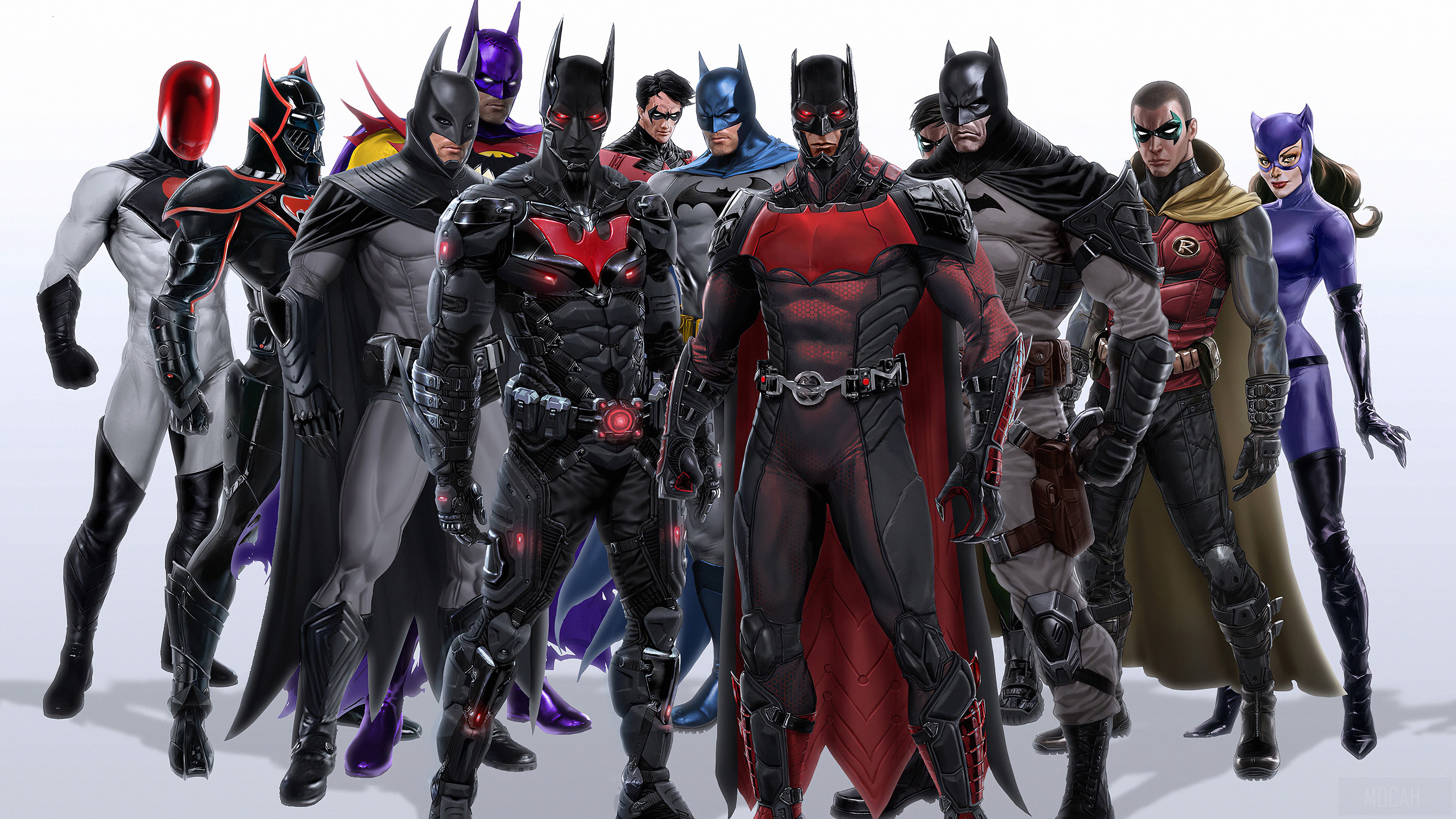 Batman and allies artwork 4K HD Wallpaper