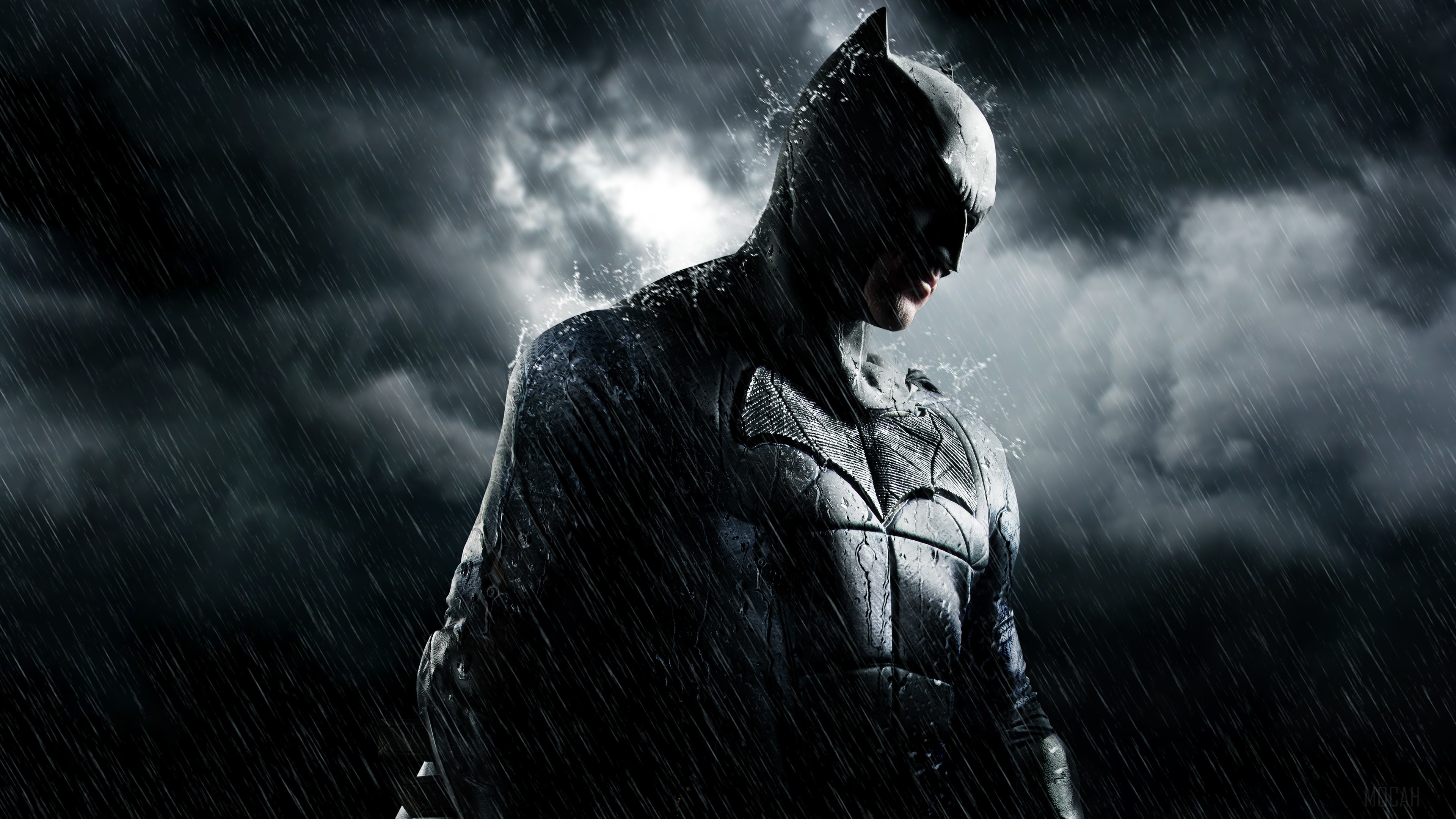 Batman in the Rain 4K HD Wallpaper