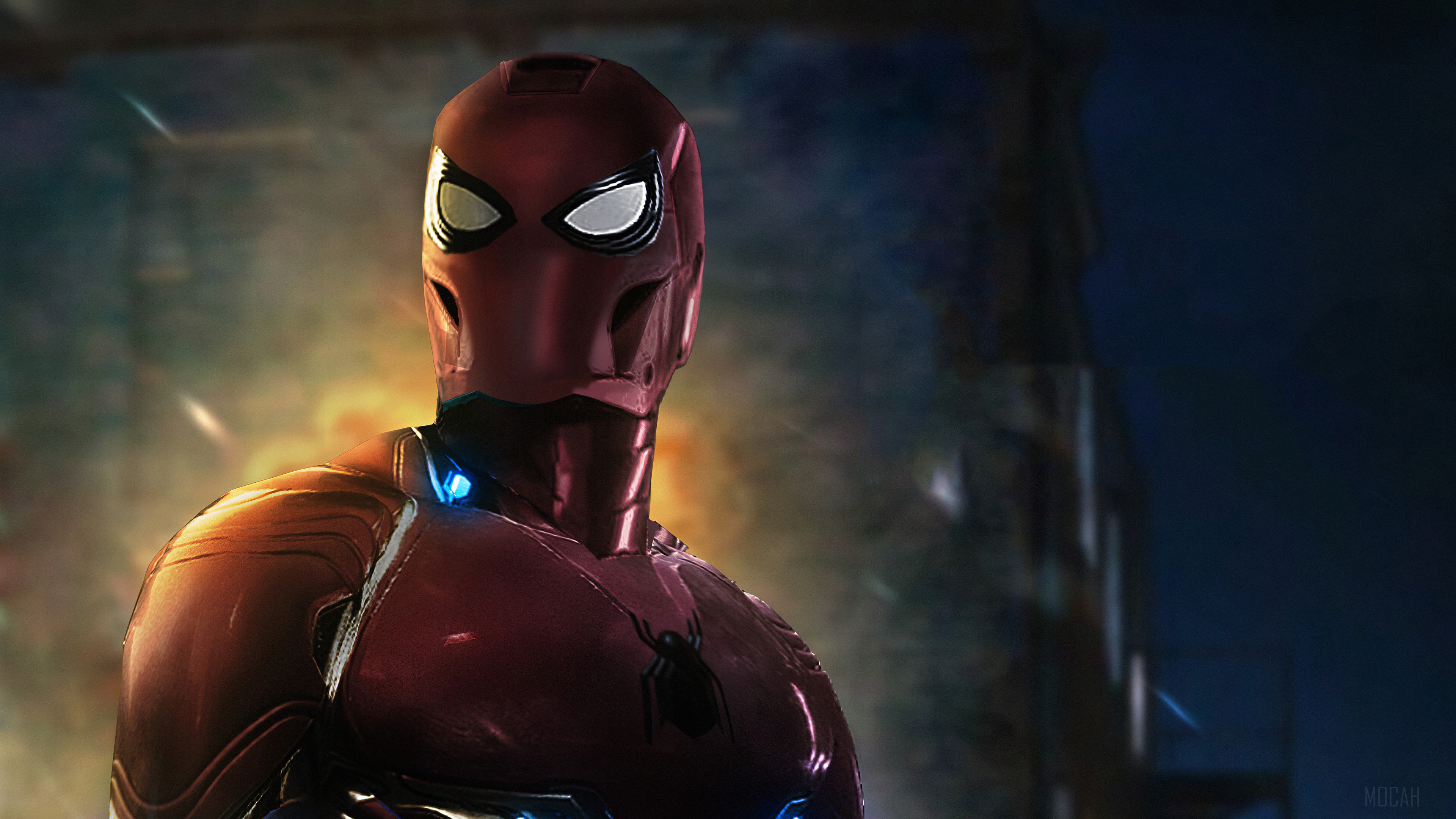 Spider-Man in Iron Man Suit 4K HD Wallpaper