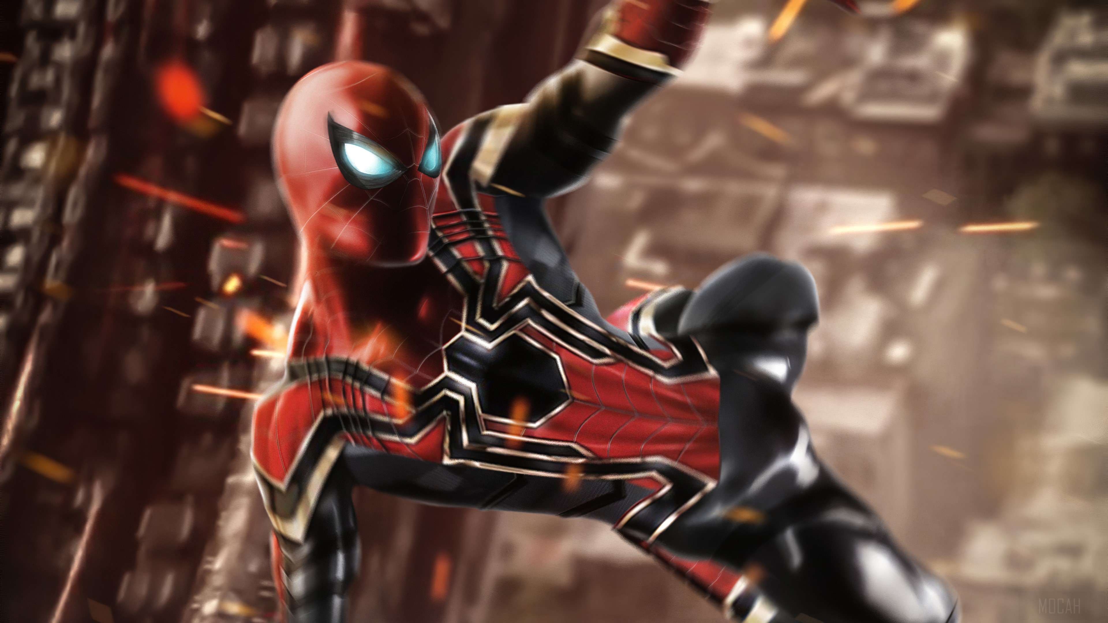 Spider-Man in Iron Spider Suit 4K HD Wallpaper