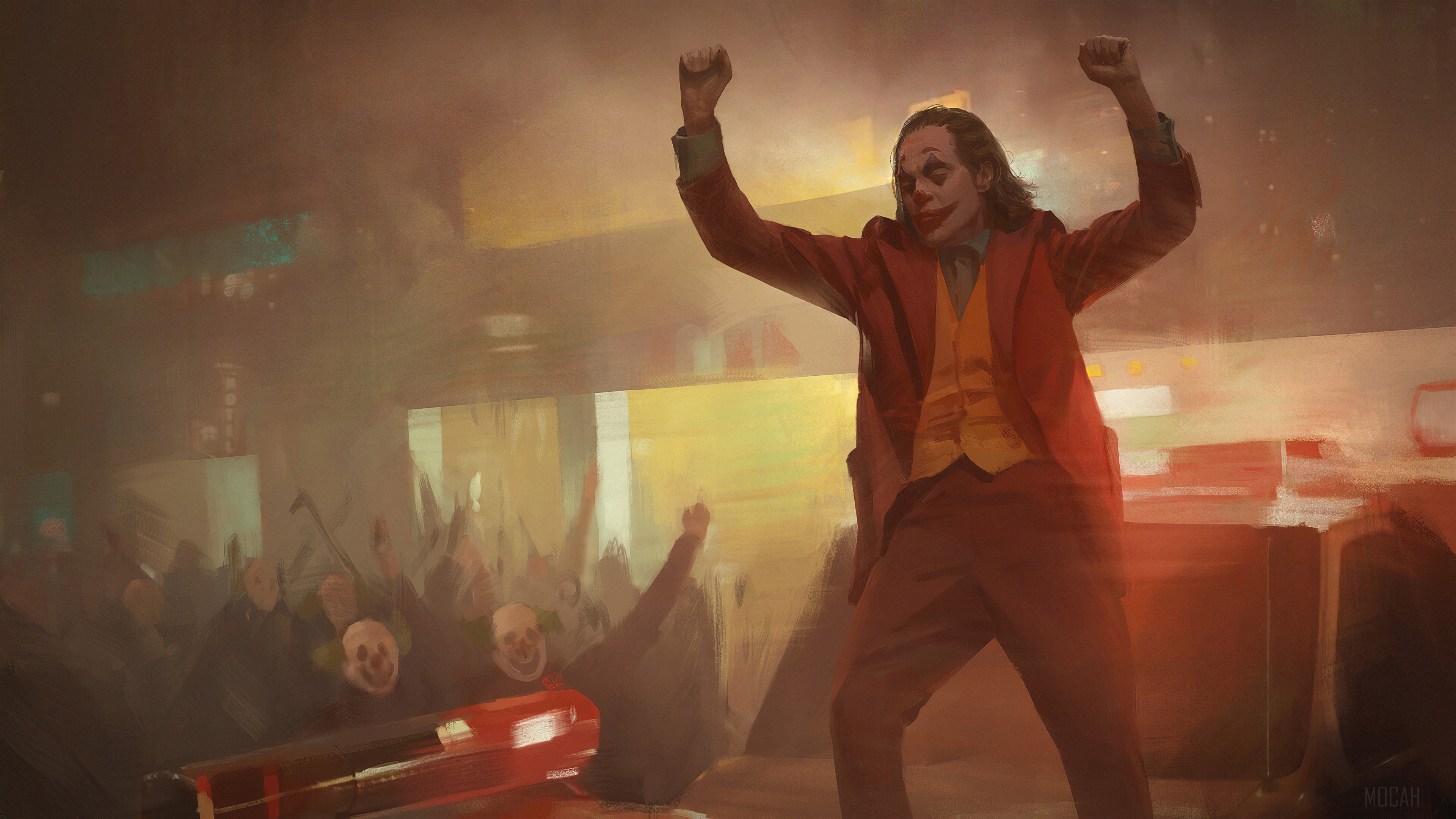 Joker dancing artwork 4K HD Wallpaper