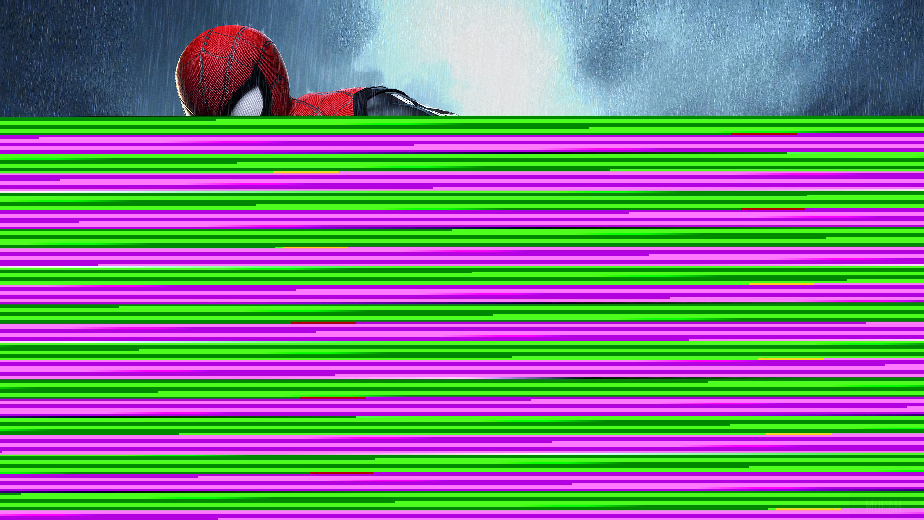 Spiderman in Rain Art HD Wallpaper