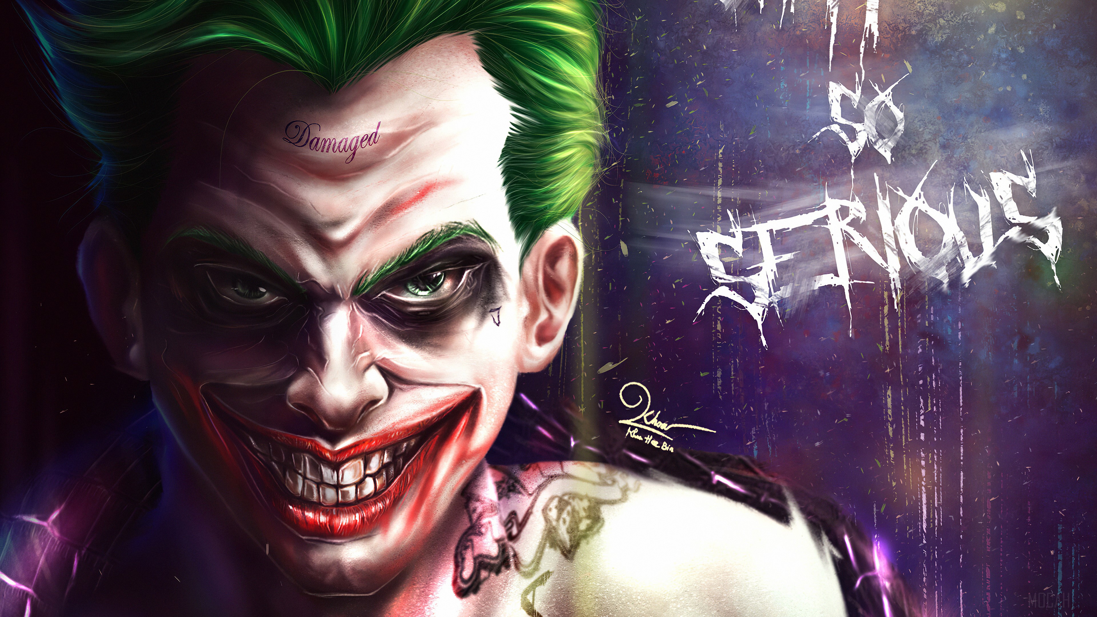 Joker from Batman Basic Art 4K HD Wallpaper