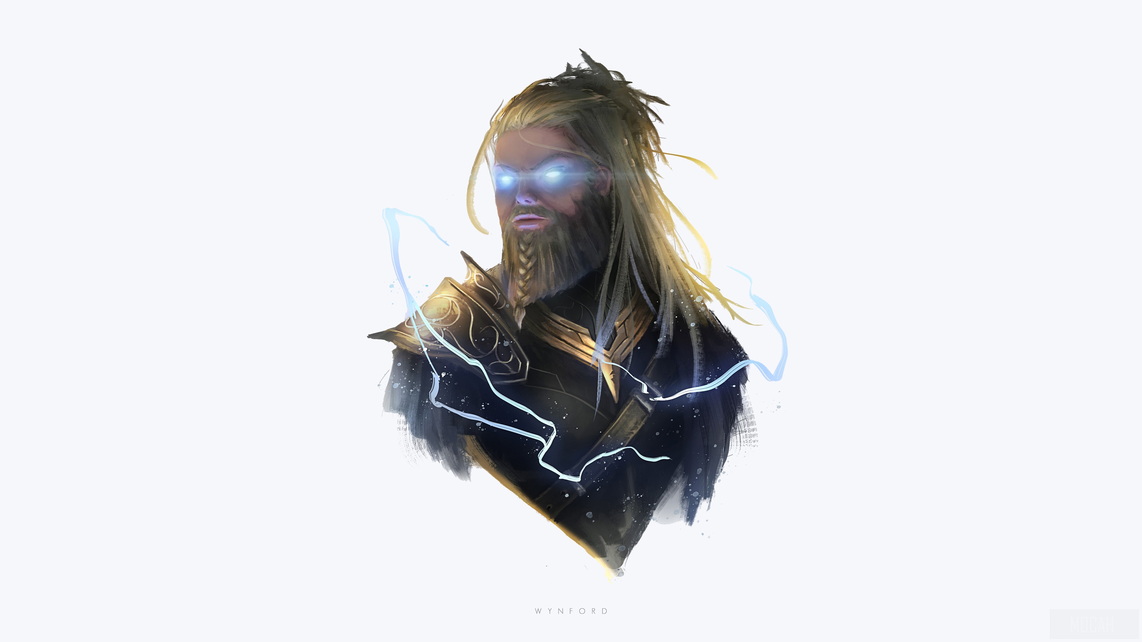 Thor minimalist art HD Wallpaper