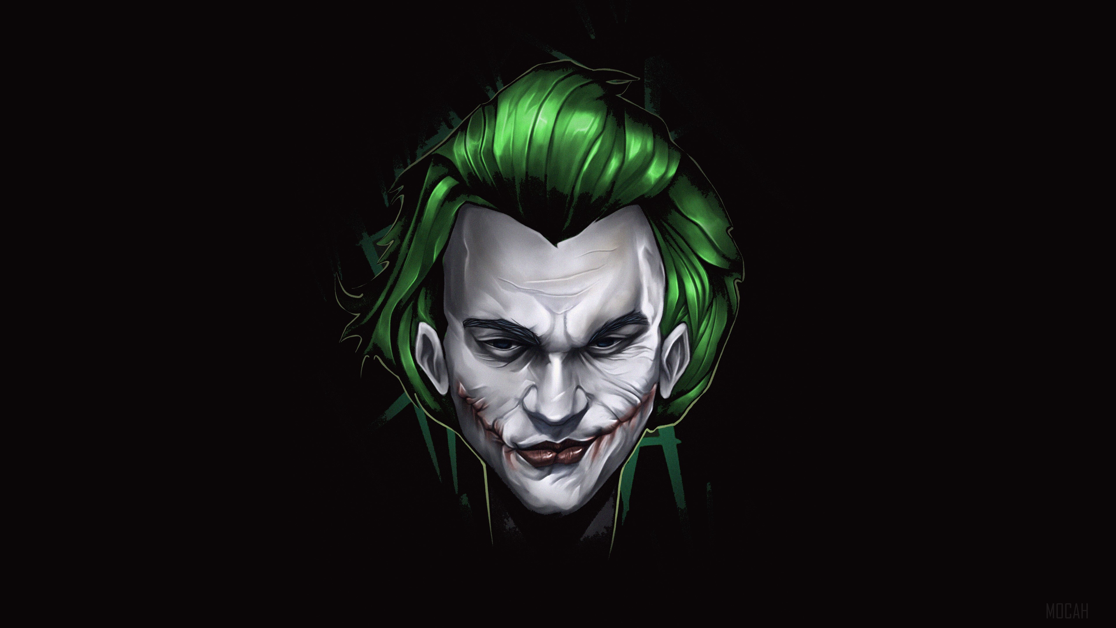 Joker minimalist face art HD Wallpaper