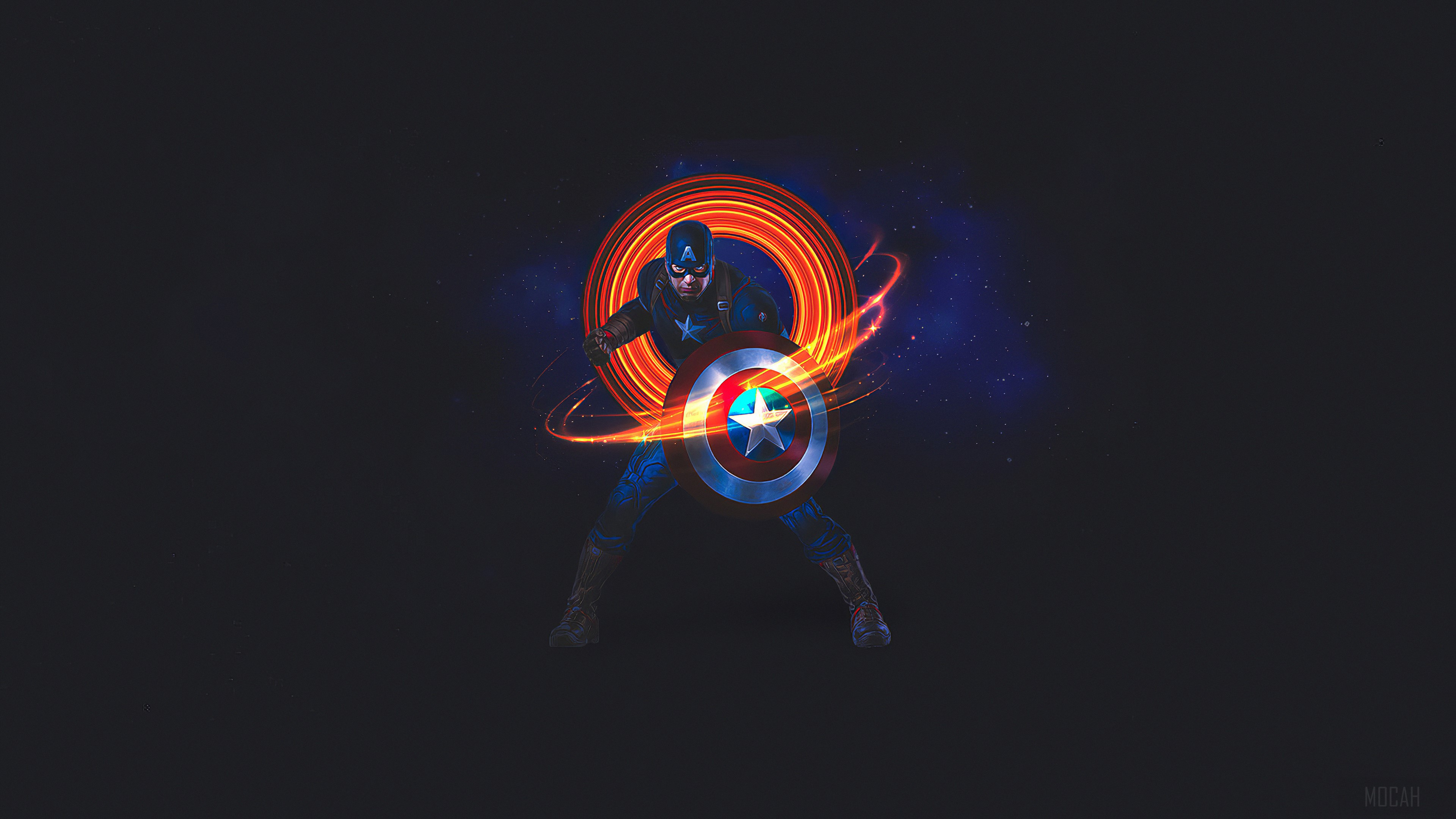 Captain America minimalist Art HD Wallpaper