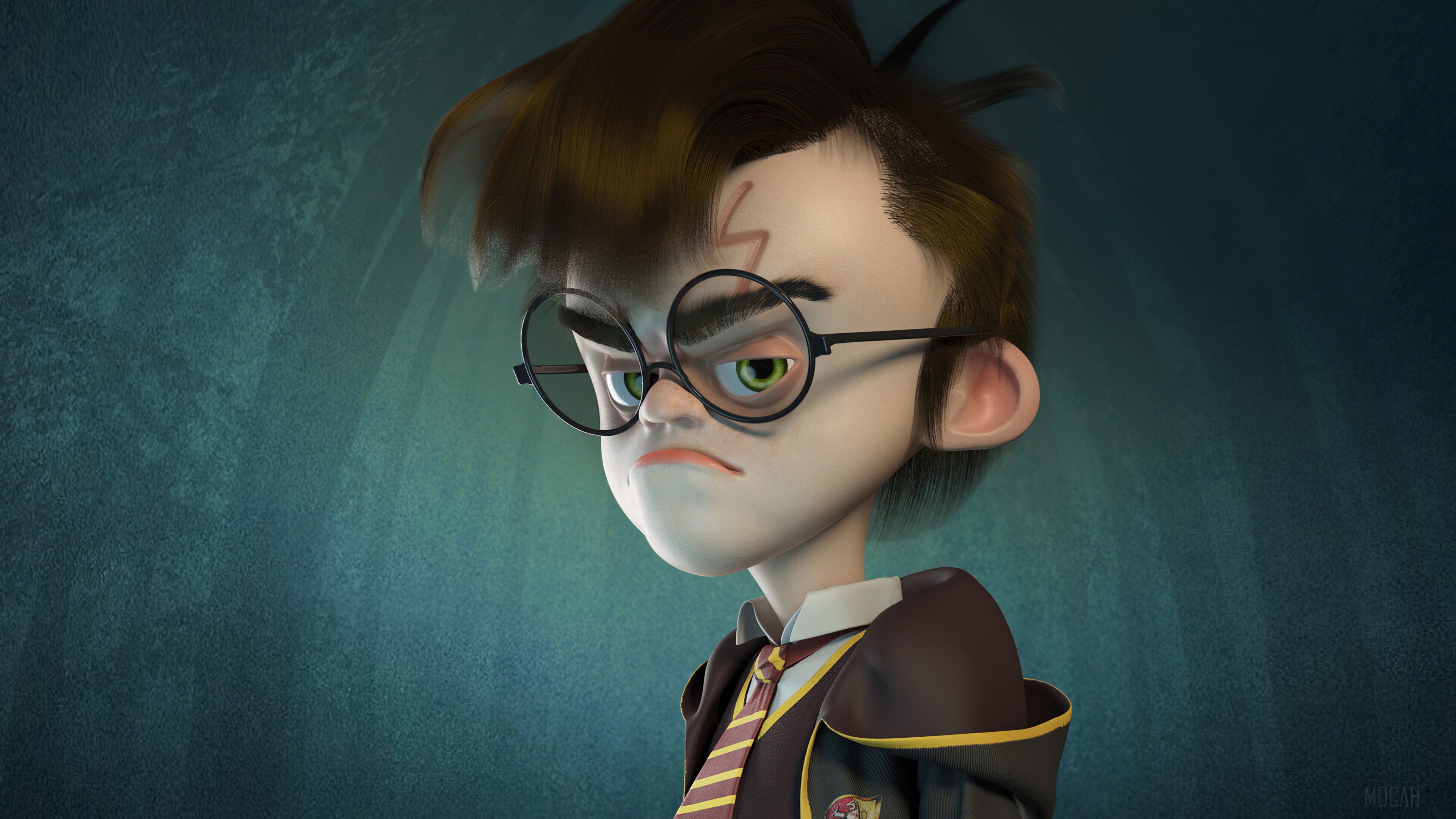 Harry Potter 3d Character Art HD Wallpaper