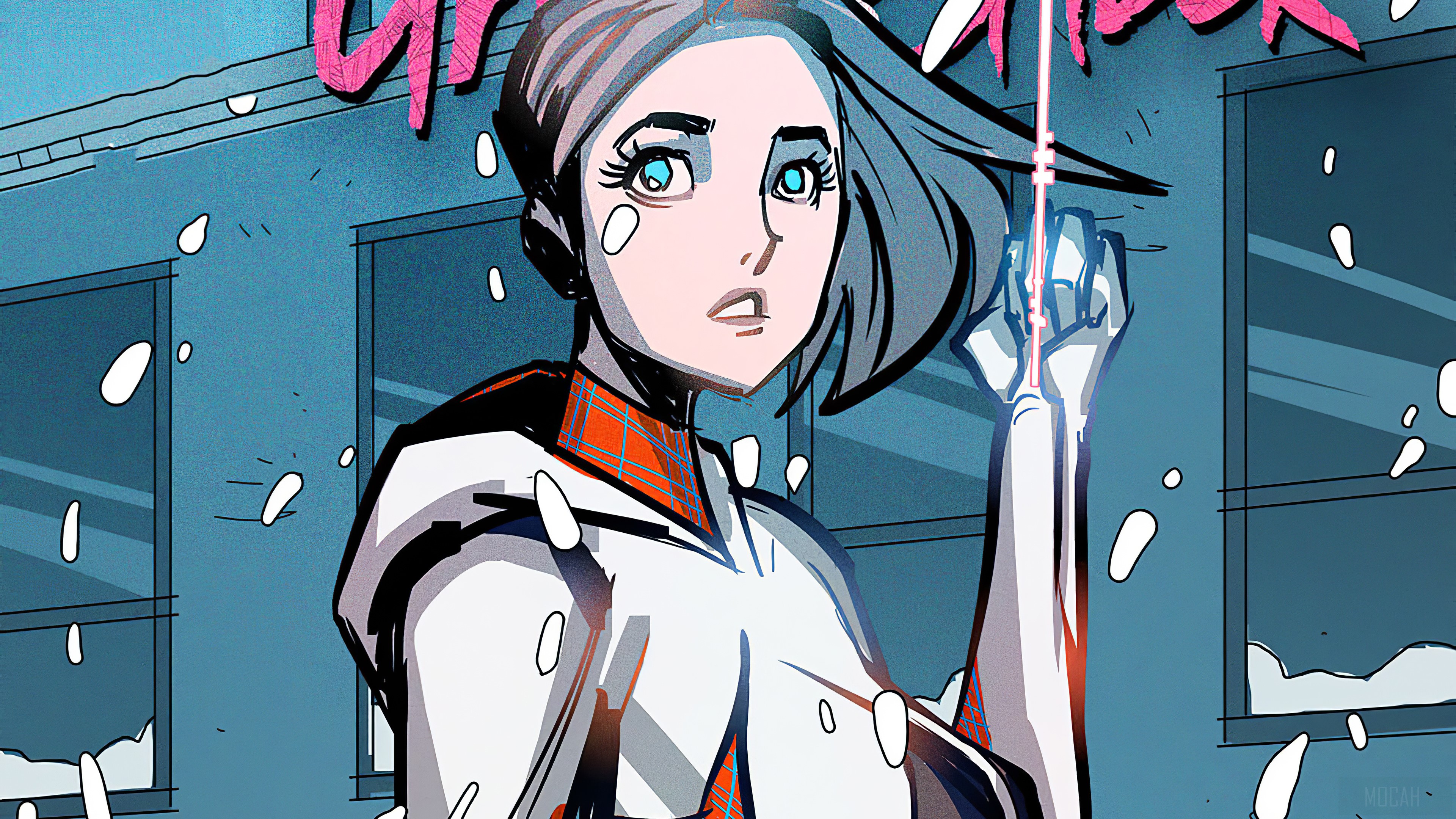 Spider-Gwen from Spider-Verse Artwork 4K HD Wallpaper