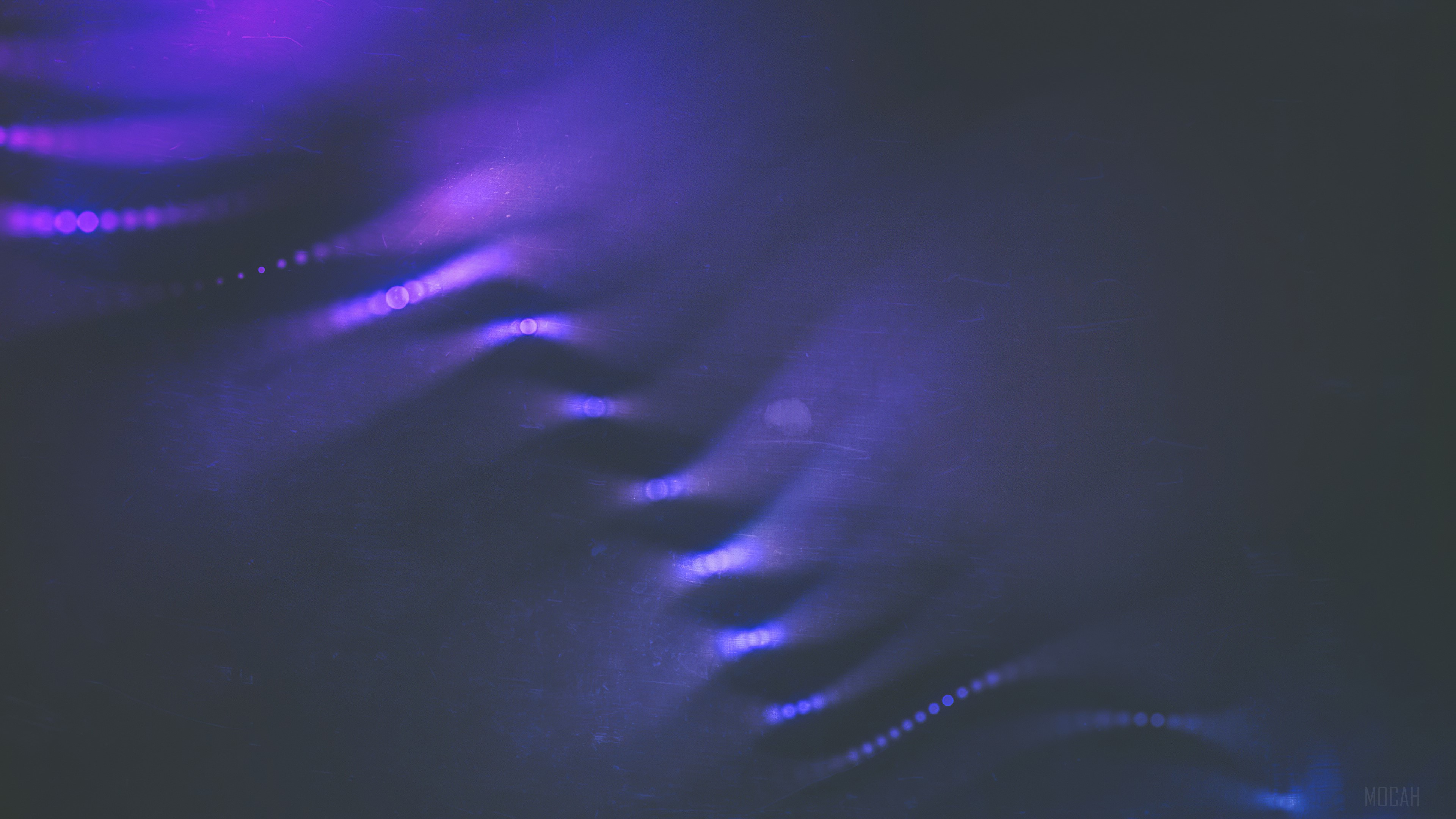 Purple abstract wavy lights 4K HD Wallpaper