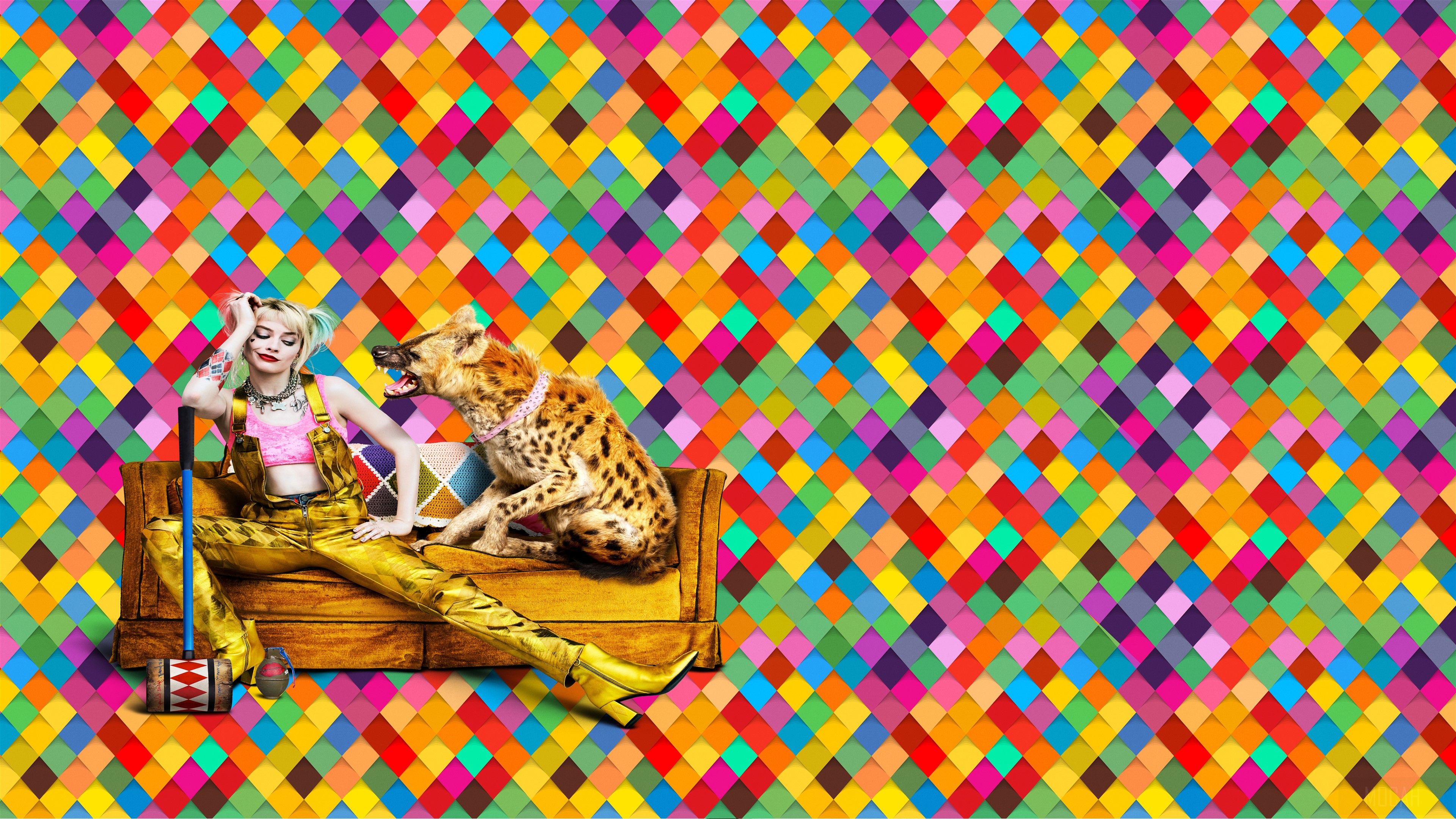 Harley Quinn with Hyena from Birds of Prey 4K HD Wallpaper