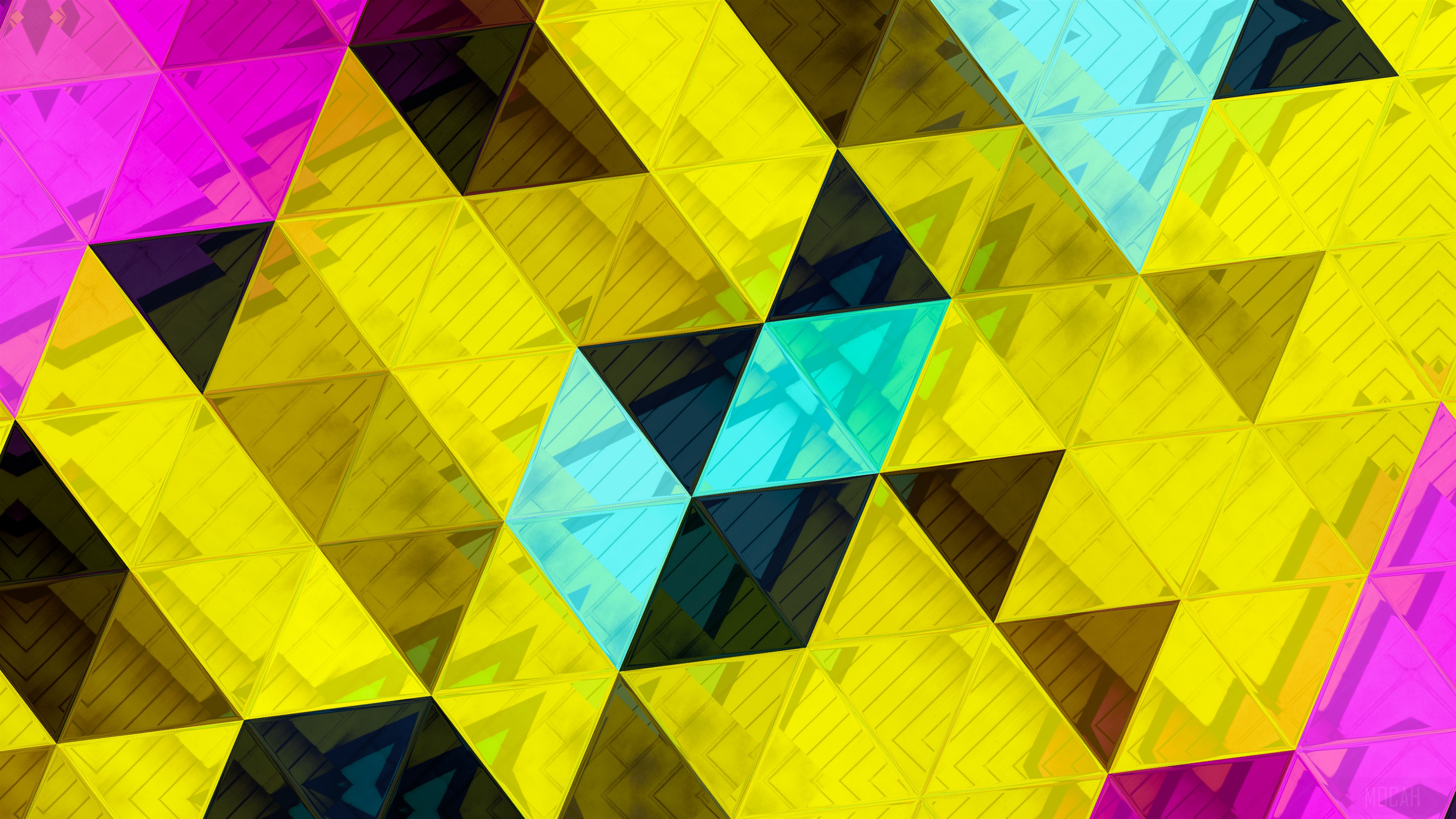 Triangles Abstract HD Wallpaper