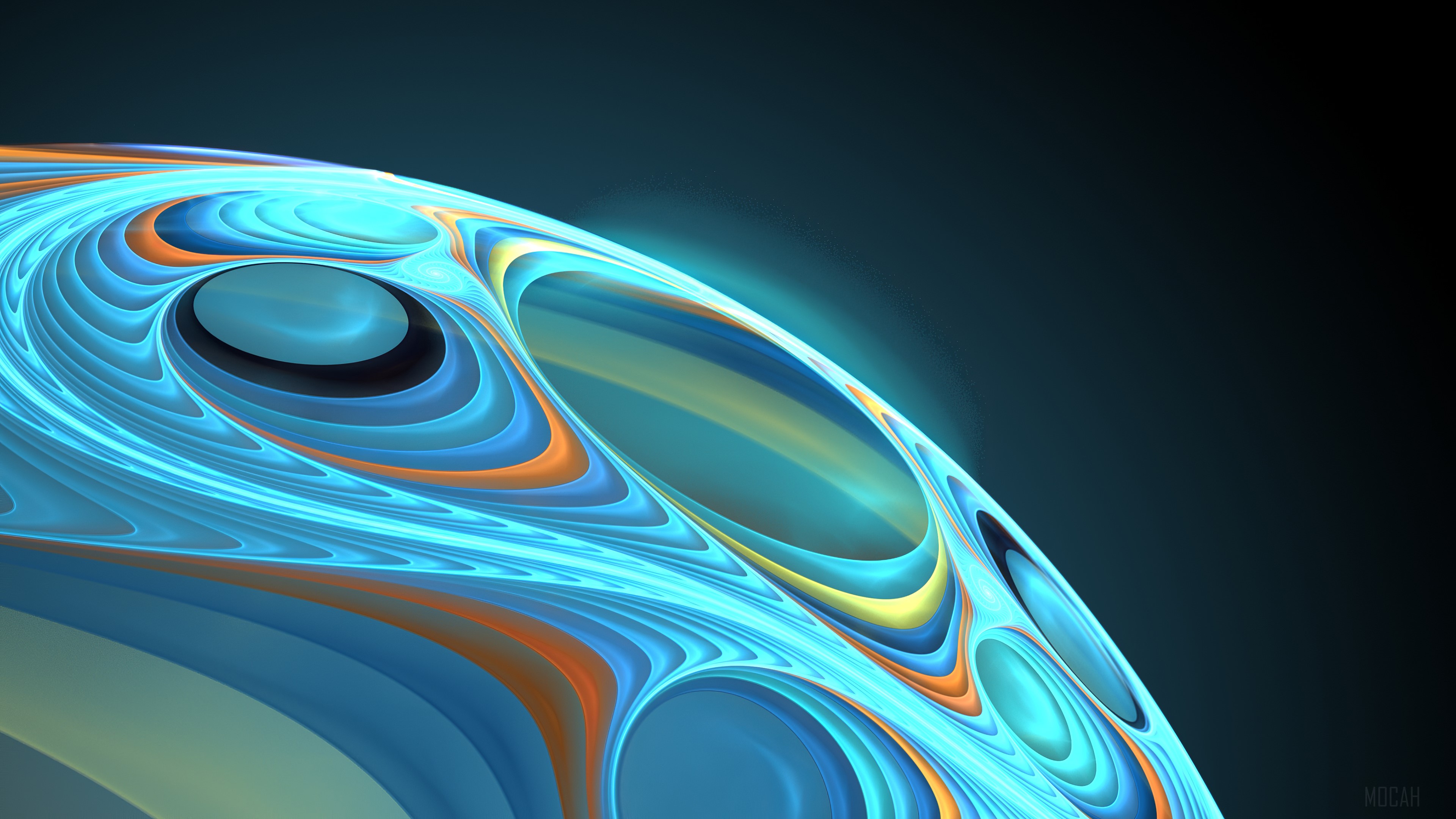3D Fractal Sphere 4K HD Wallpaper