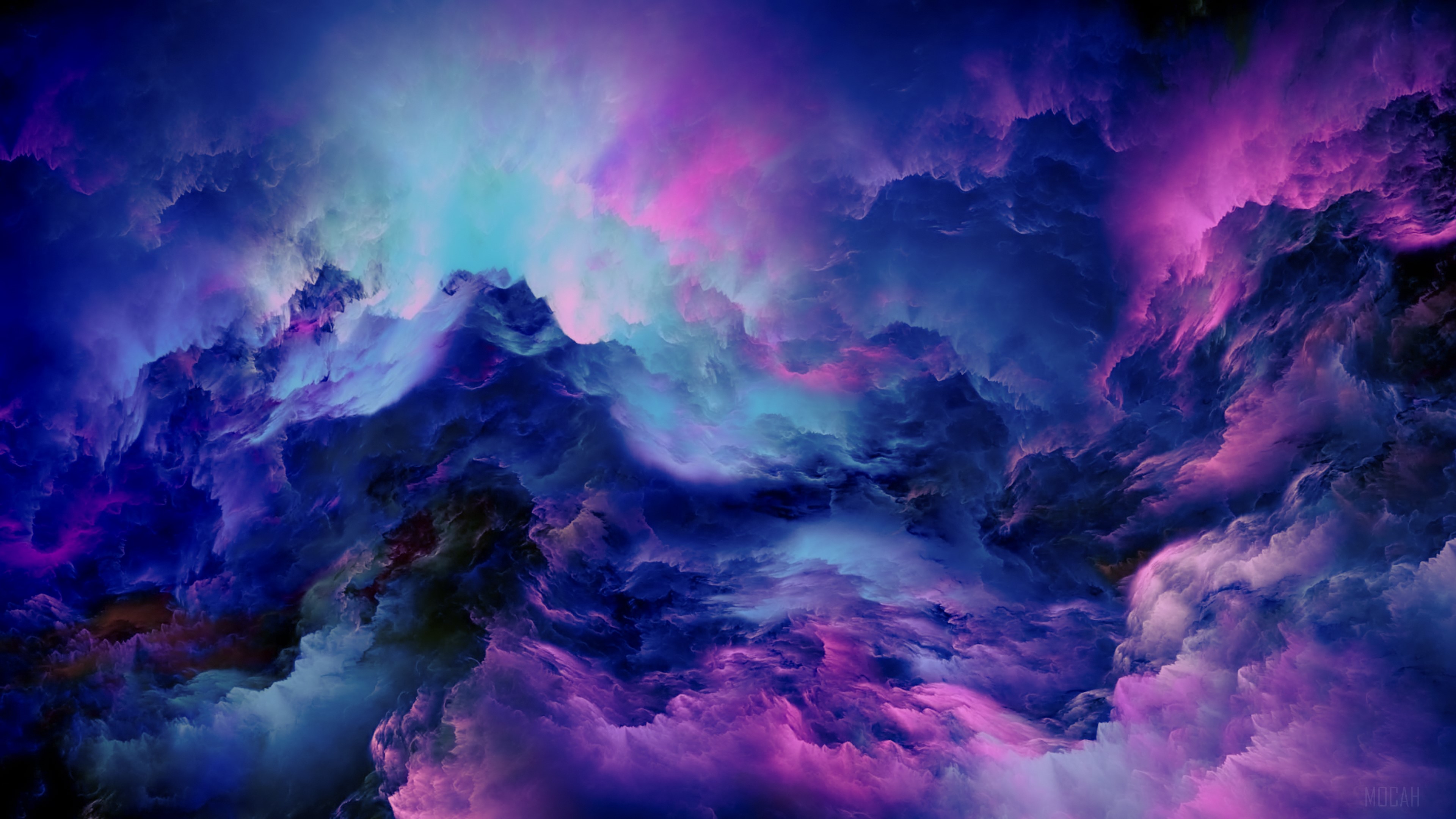 Abstract Clouds in Purple and Blue 4K HD Wallpaper