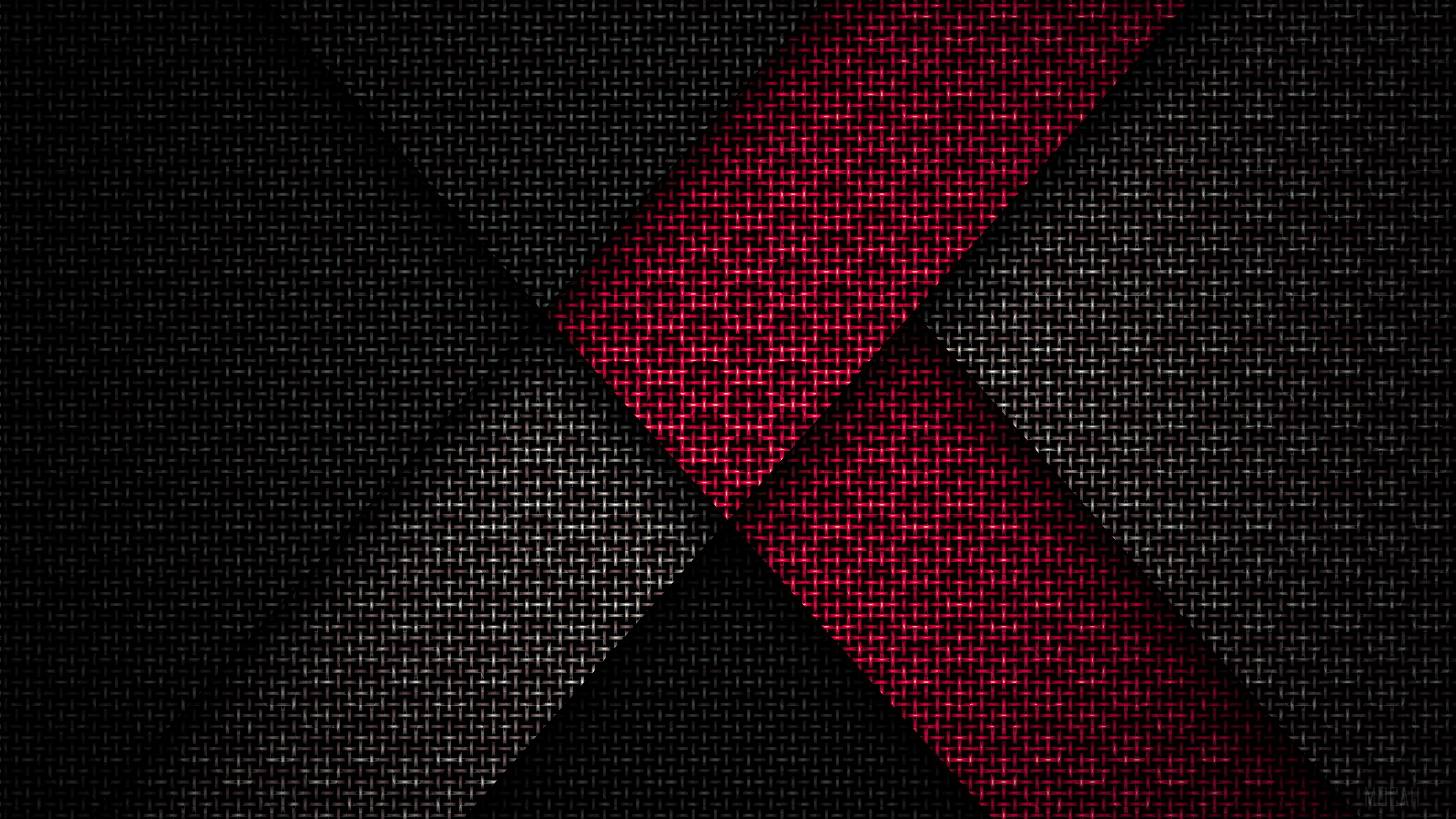 Abstract Red and Black Textured Geometric Pattern 4K HD Wallpaper