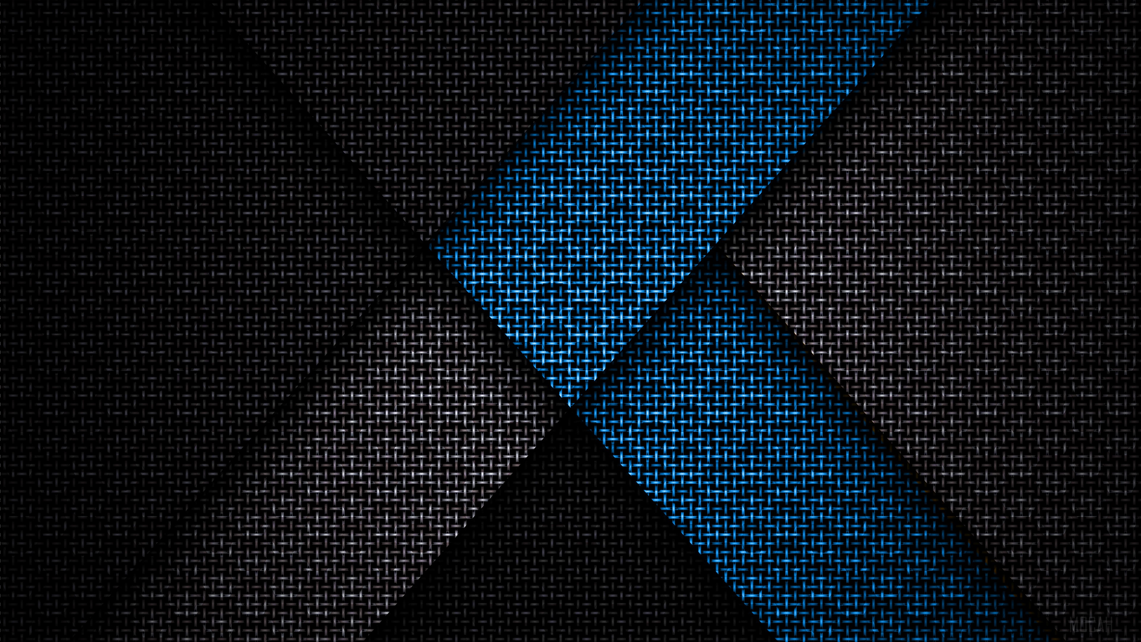Abstract Blue and Black Textured Geometric Pattern 4K HD Wallpaper