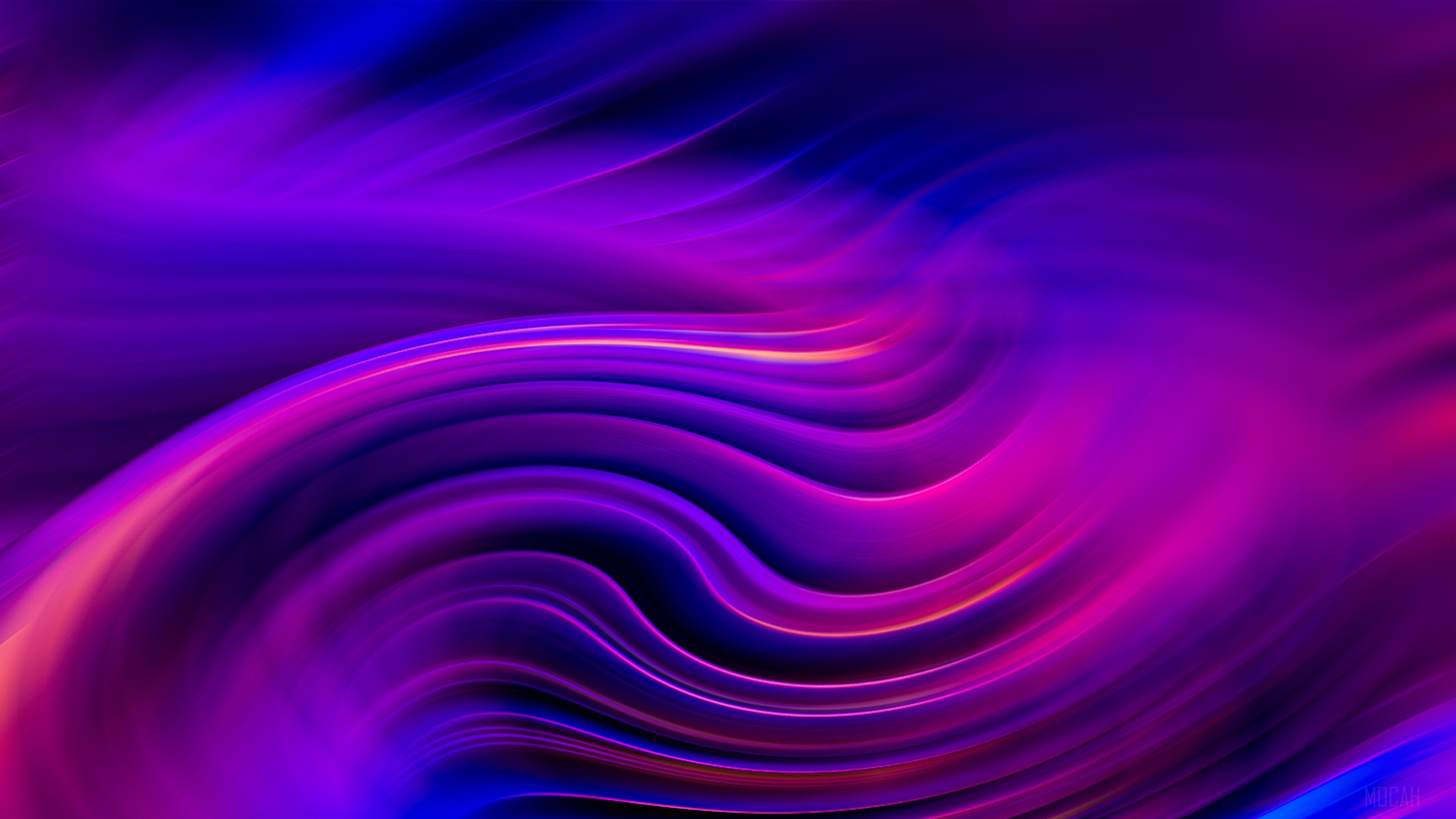 Abstract Purple Galaxy Waves 4K HD Wallpaper