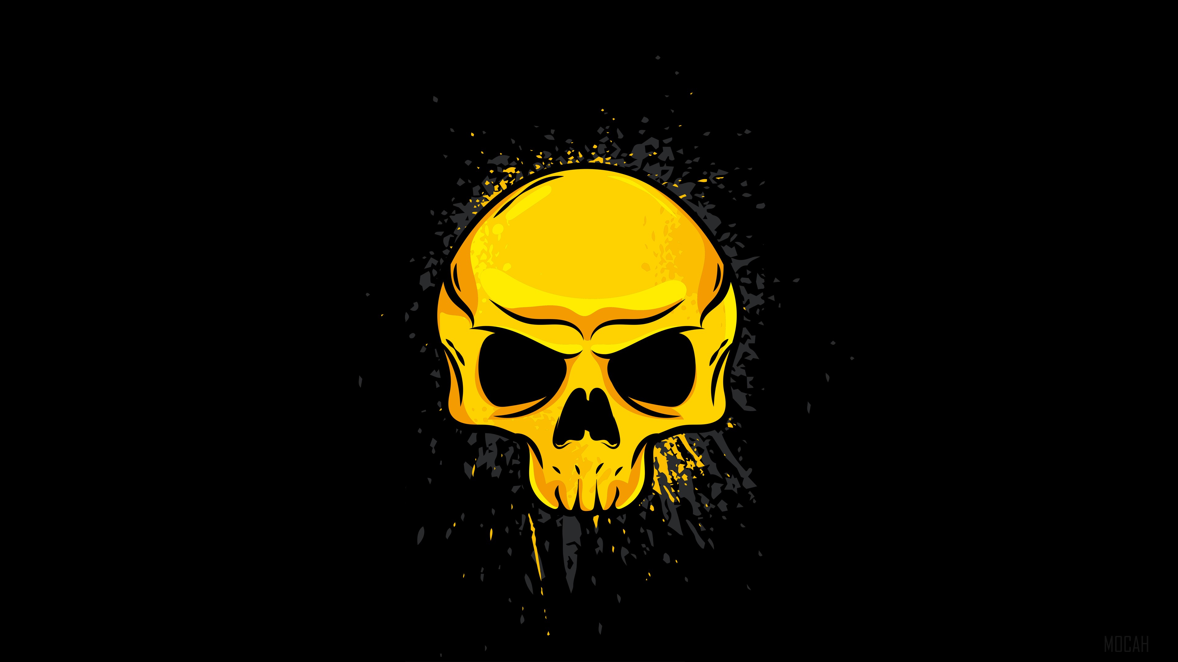 Gold Skull HD Wallpaper