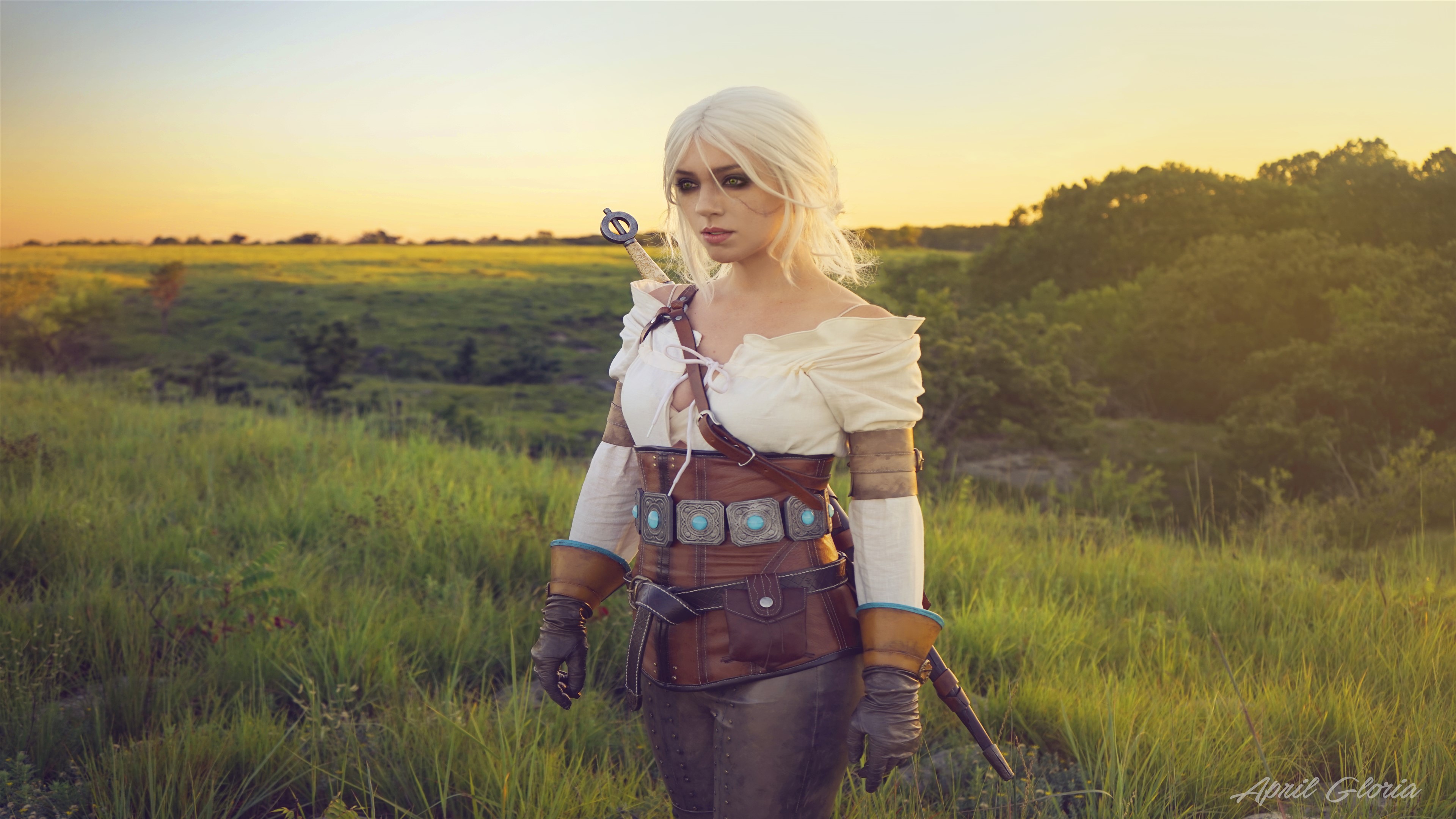 Ciri from The Witcher Cosplay 4K HD Wallpaper