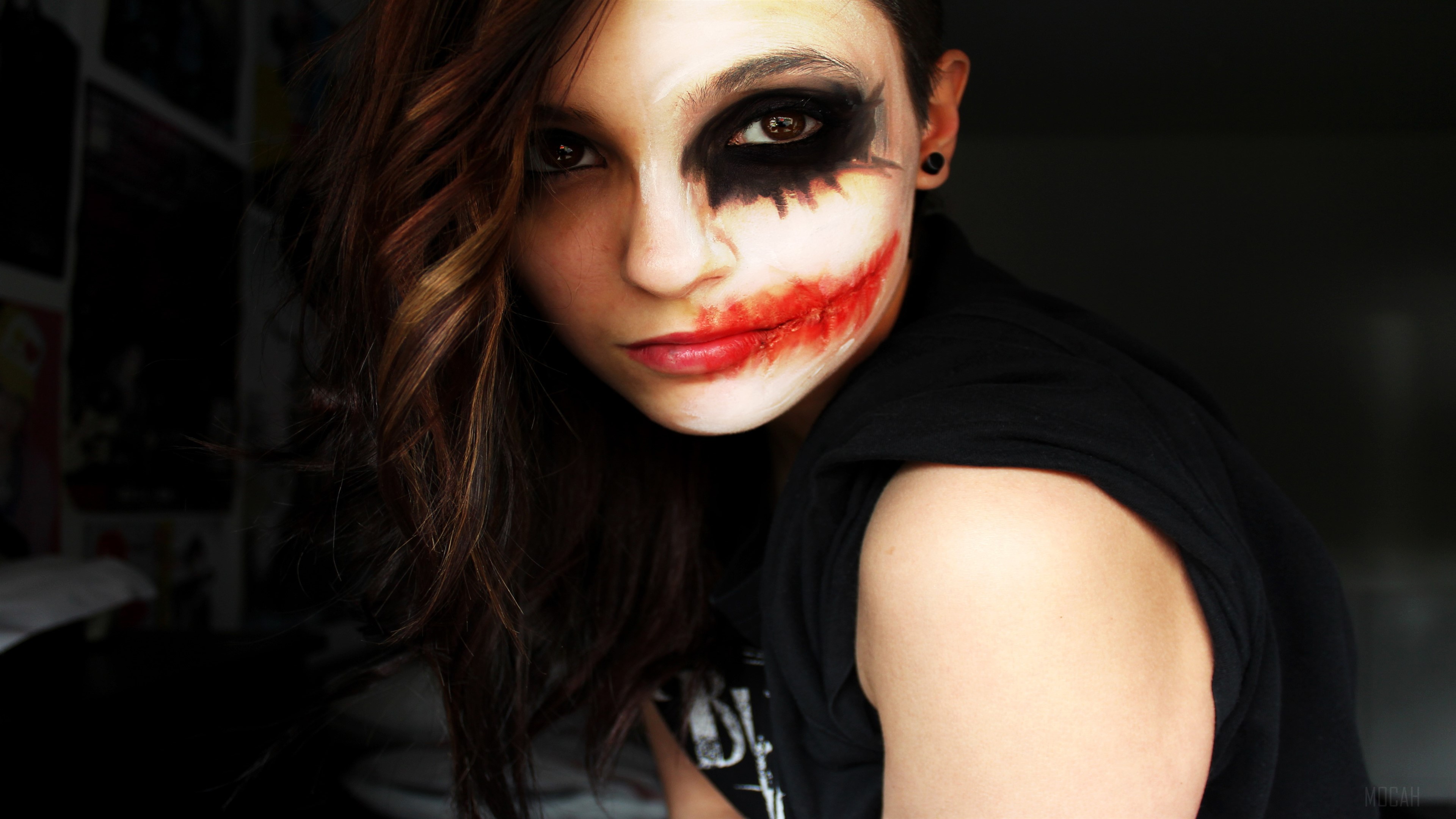 Joker Girl Makeup HD Wallpaper
