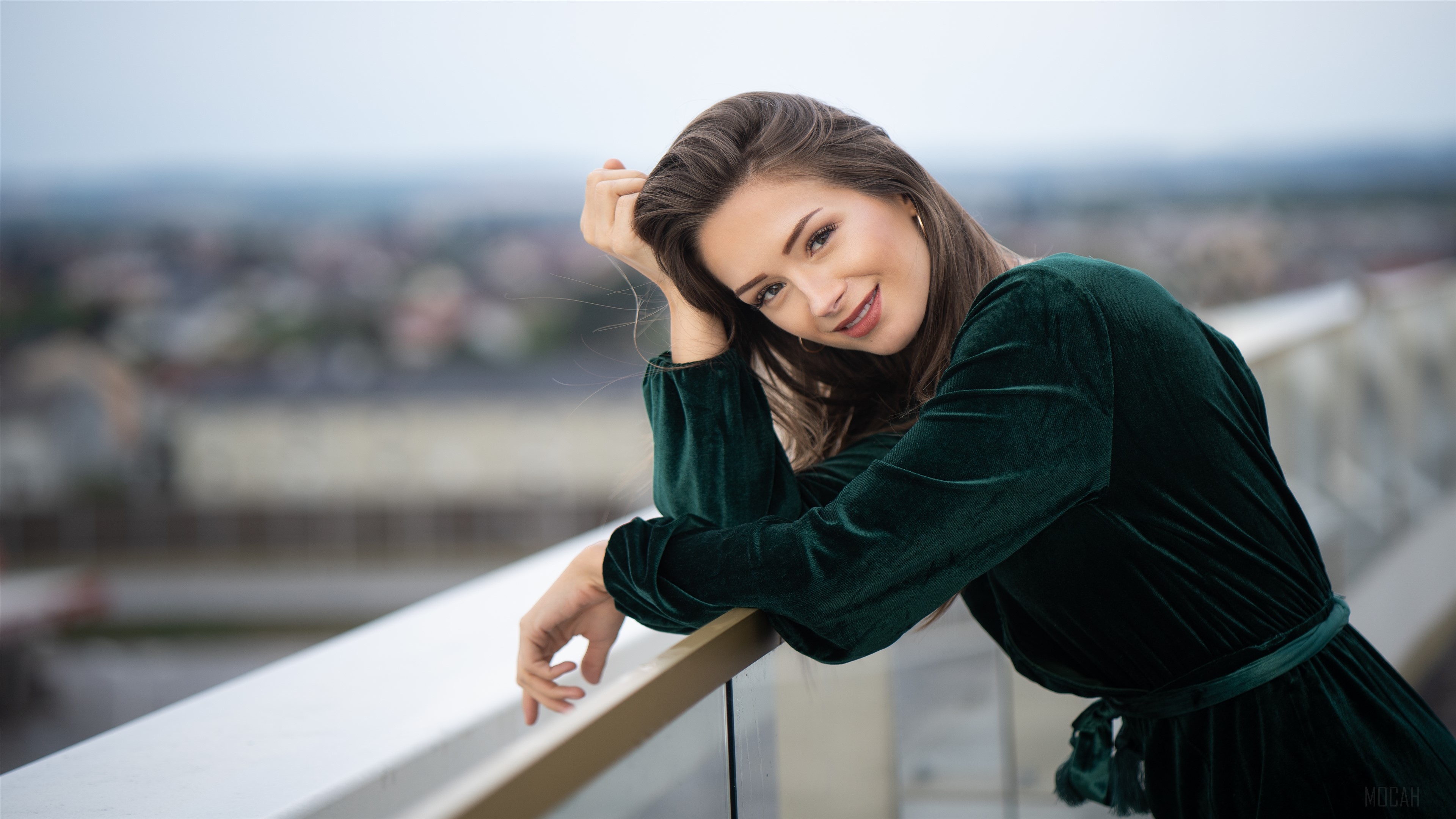 Cute Girl Smiling Looking At Viewer HD Wallpaper