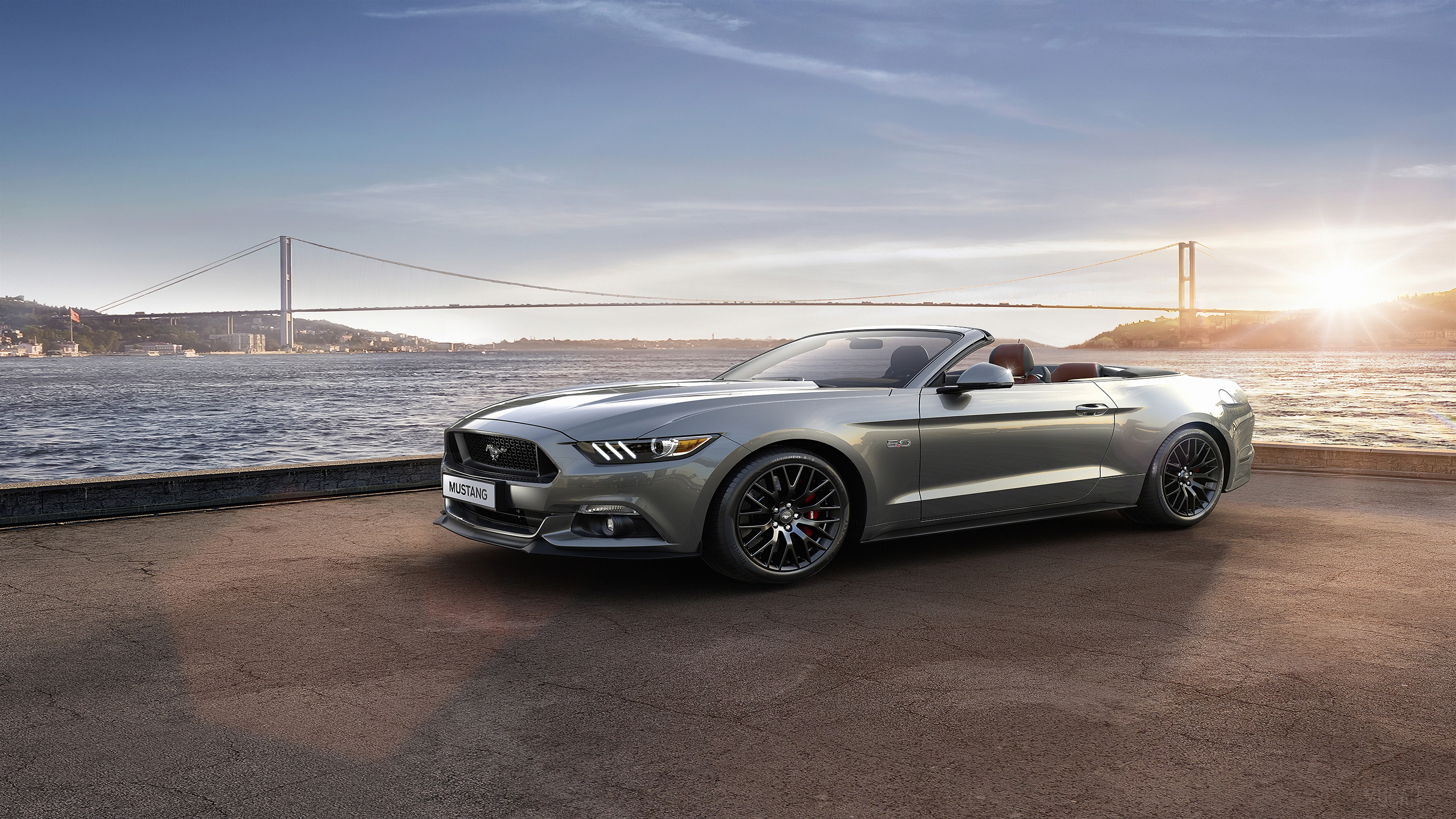 Ford Mustang Convertible by the Water HD Wallpaper