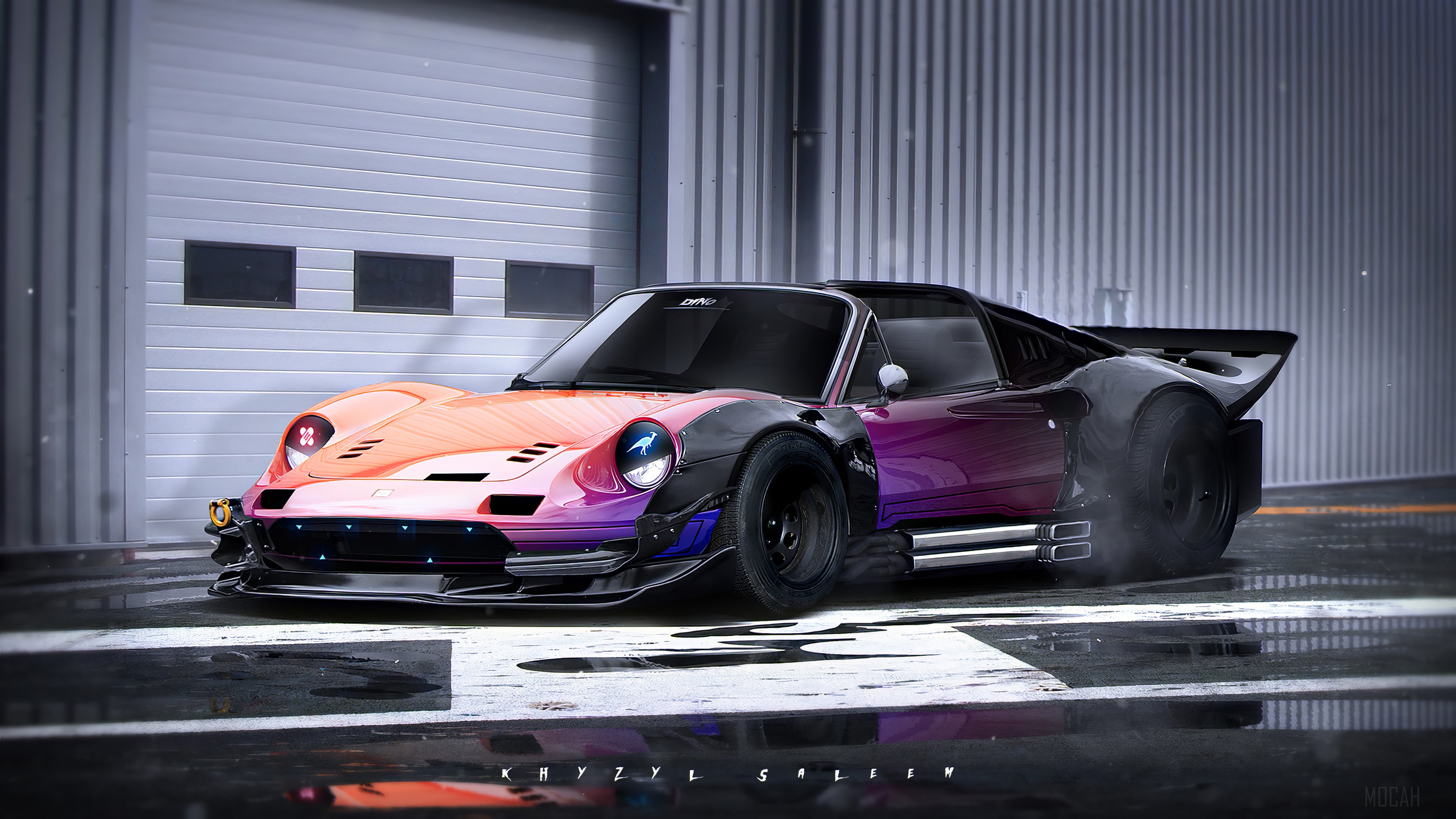Dinolow Car Digital Art HD Wallpaper
