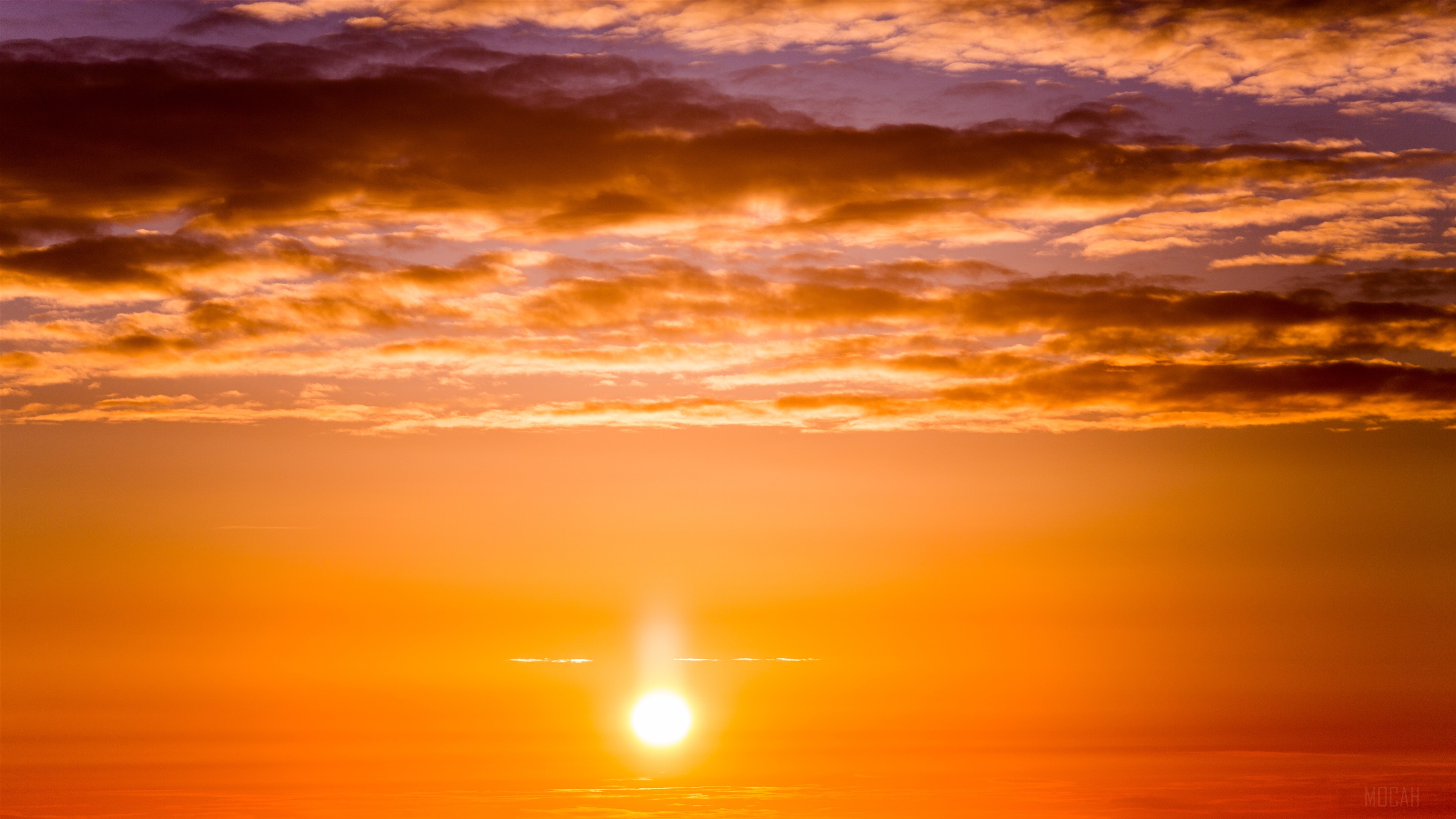 Orange Sky Sunset HD Wallpaper