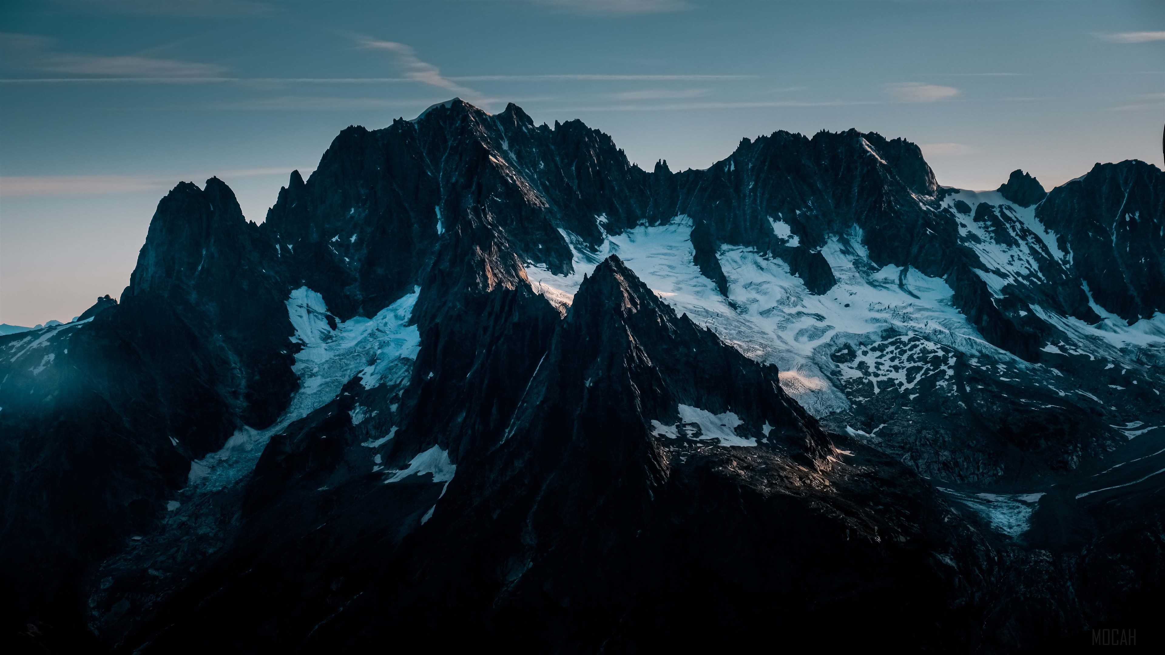 Snow Covered Mountains HD Wallpaper