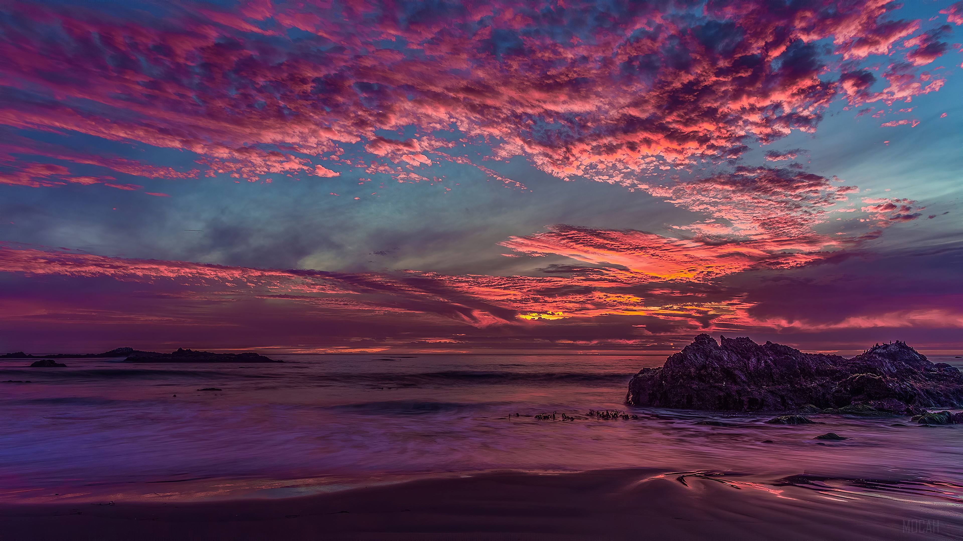 Red Rock Clouds Sunset HD Wallpaper