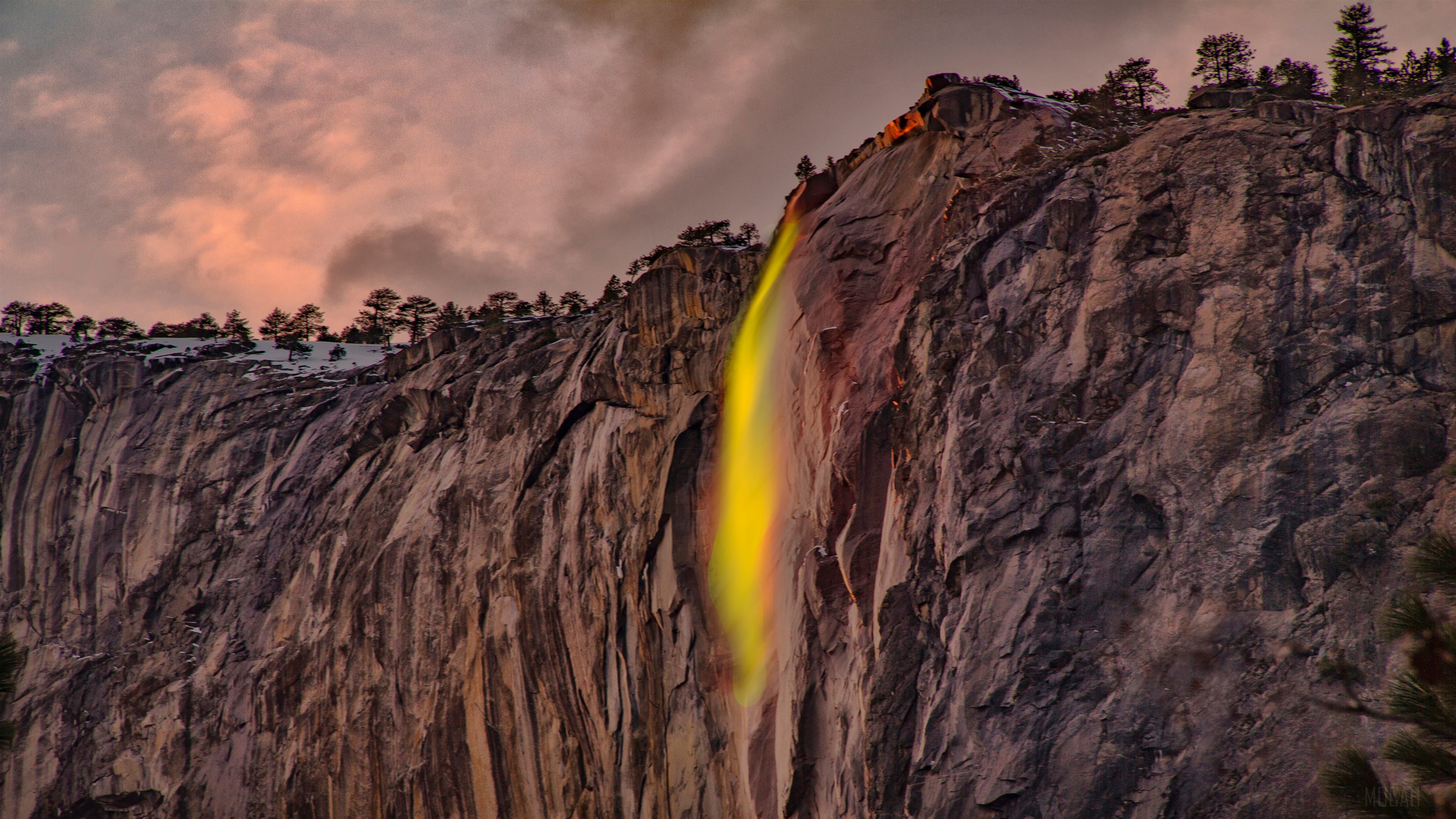 Horsetail Fall Firefall Yosemite National Park 4K HD Wallpaper