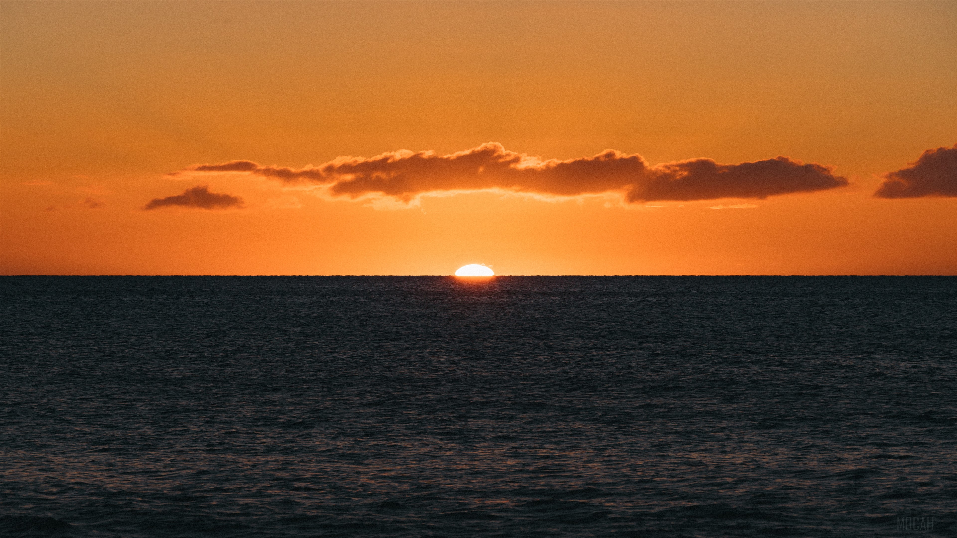 Sunset over the ocean HD Wallpaper