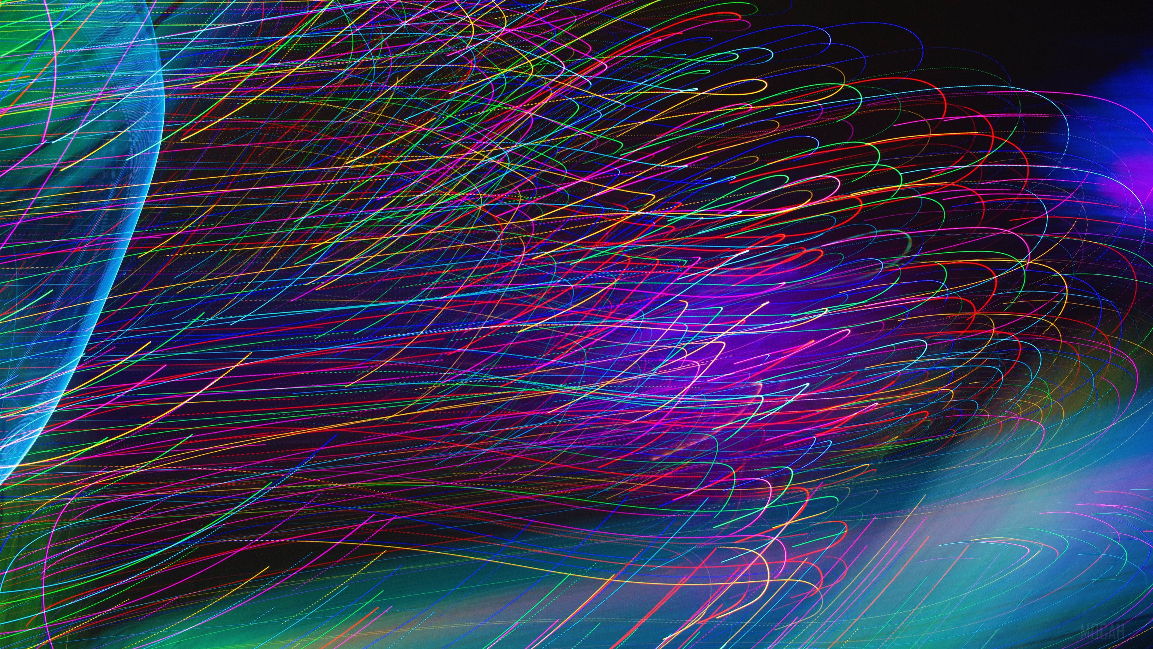 Light trails at Gardens By The Bay 4K HD Wallpaper