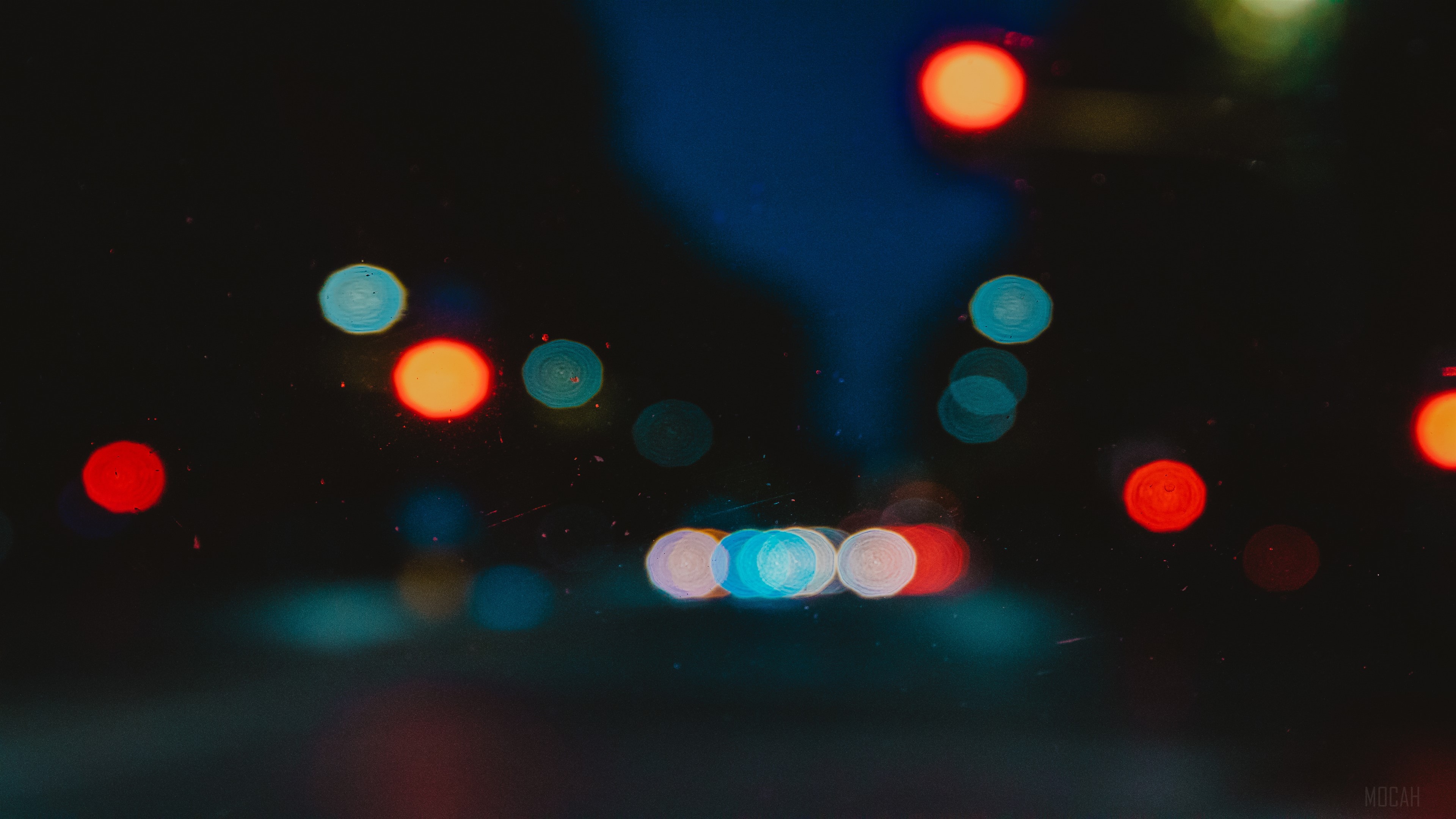 Bokeh Lights at Night HD Wallpaper