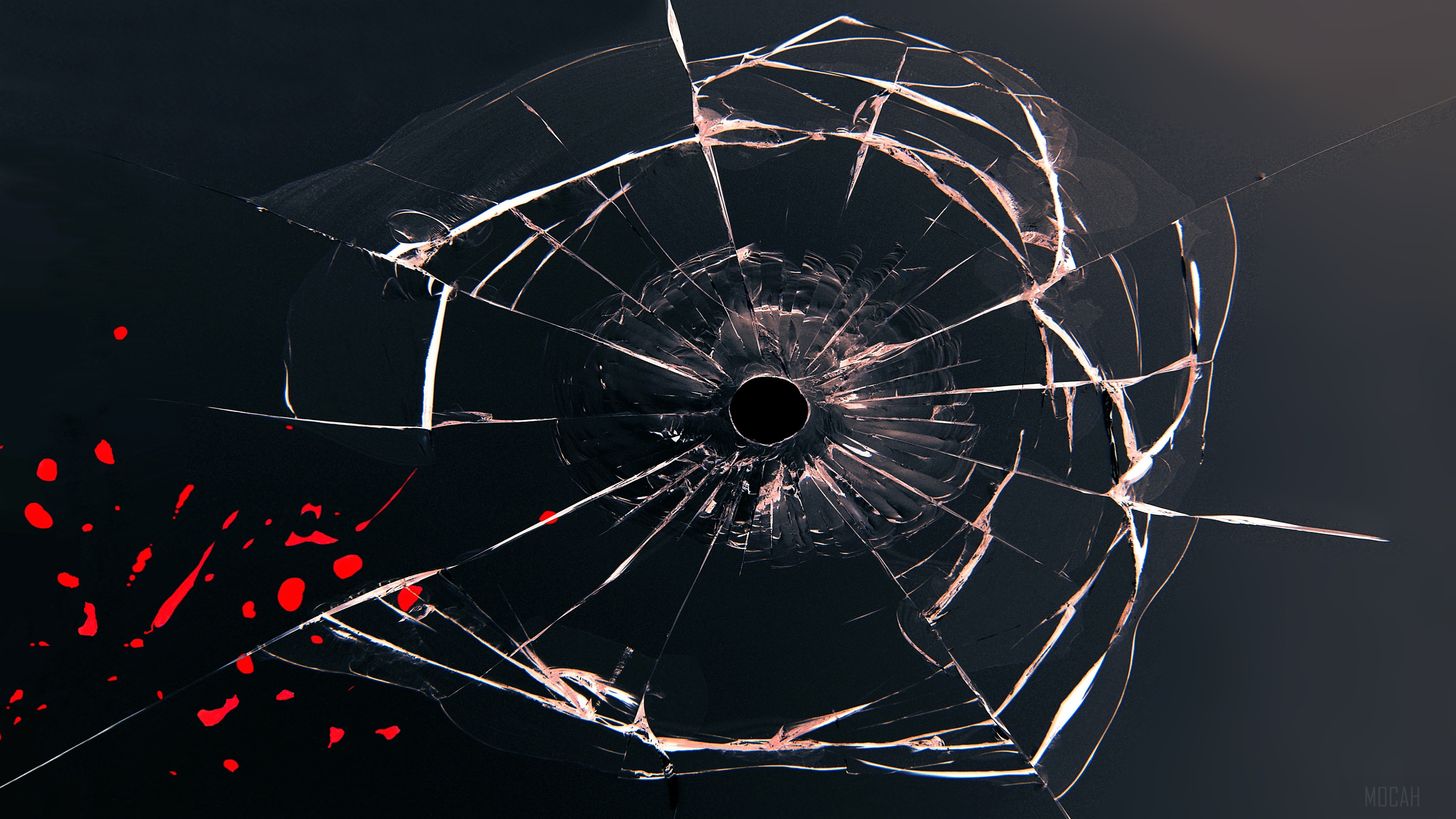 Glass Bullet Hole HD Wallpaper