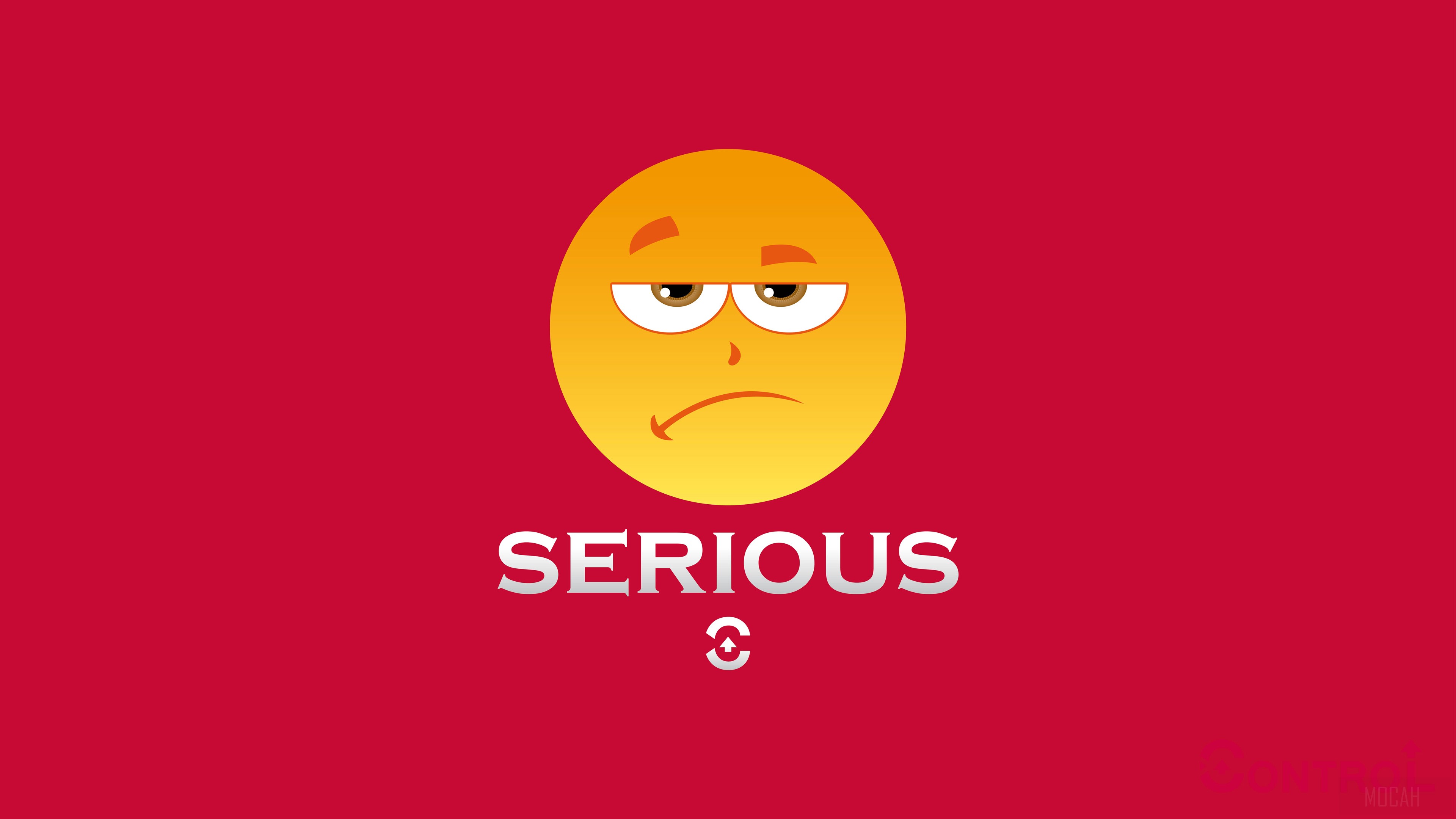 Serious Emotion Icon HD Wallpaper