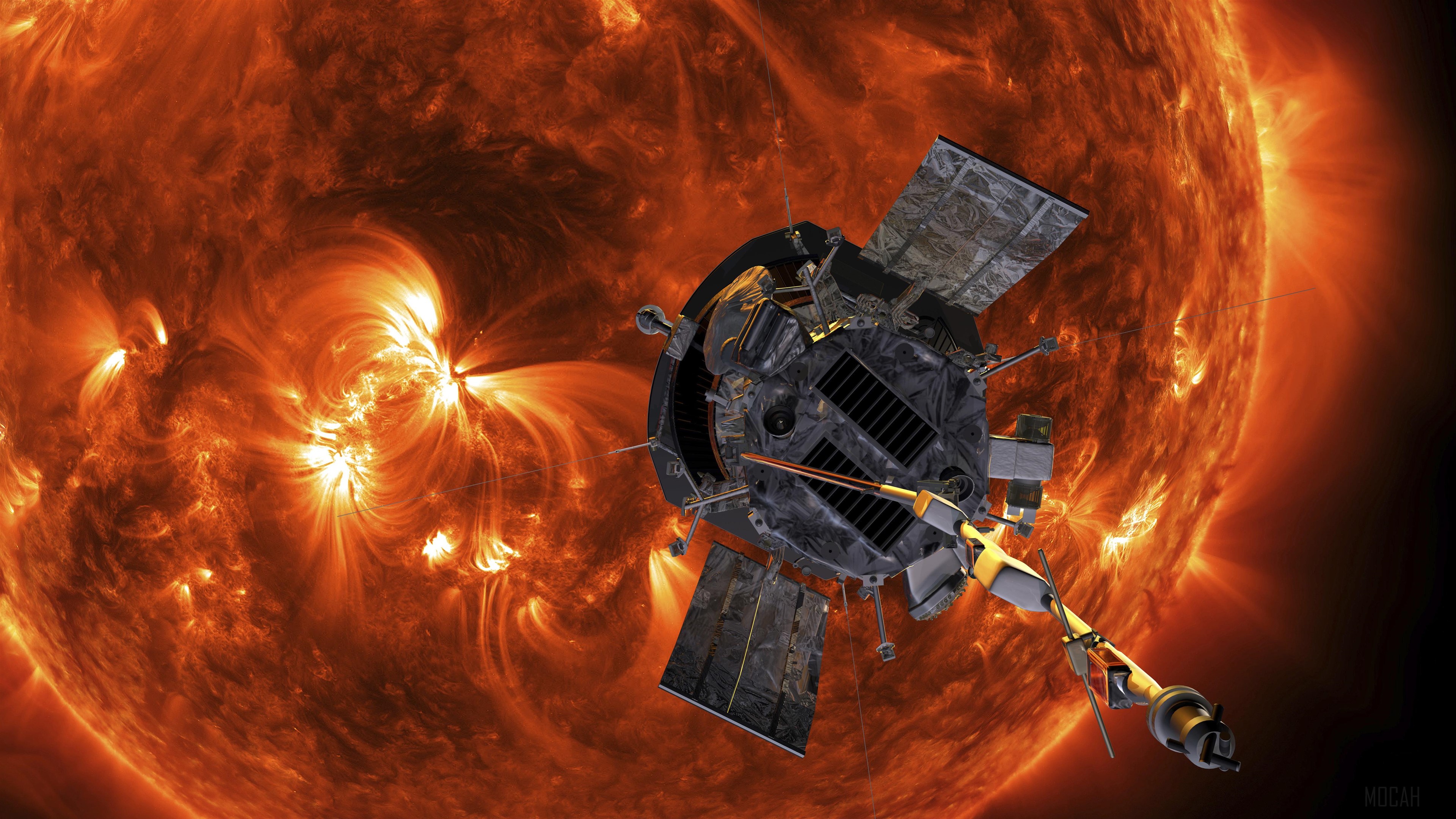 Parker Solar Probe near the Sun 4K HD Wallpaper