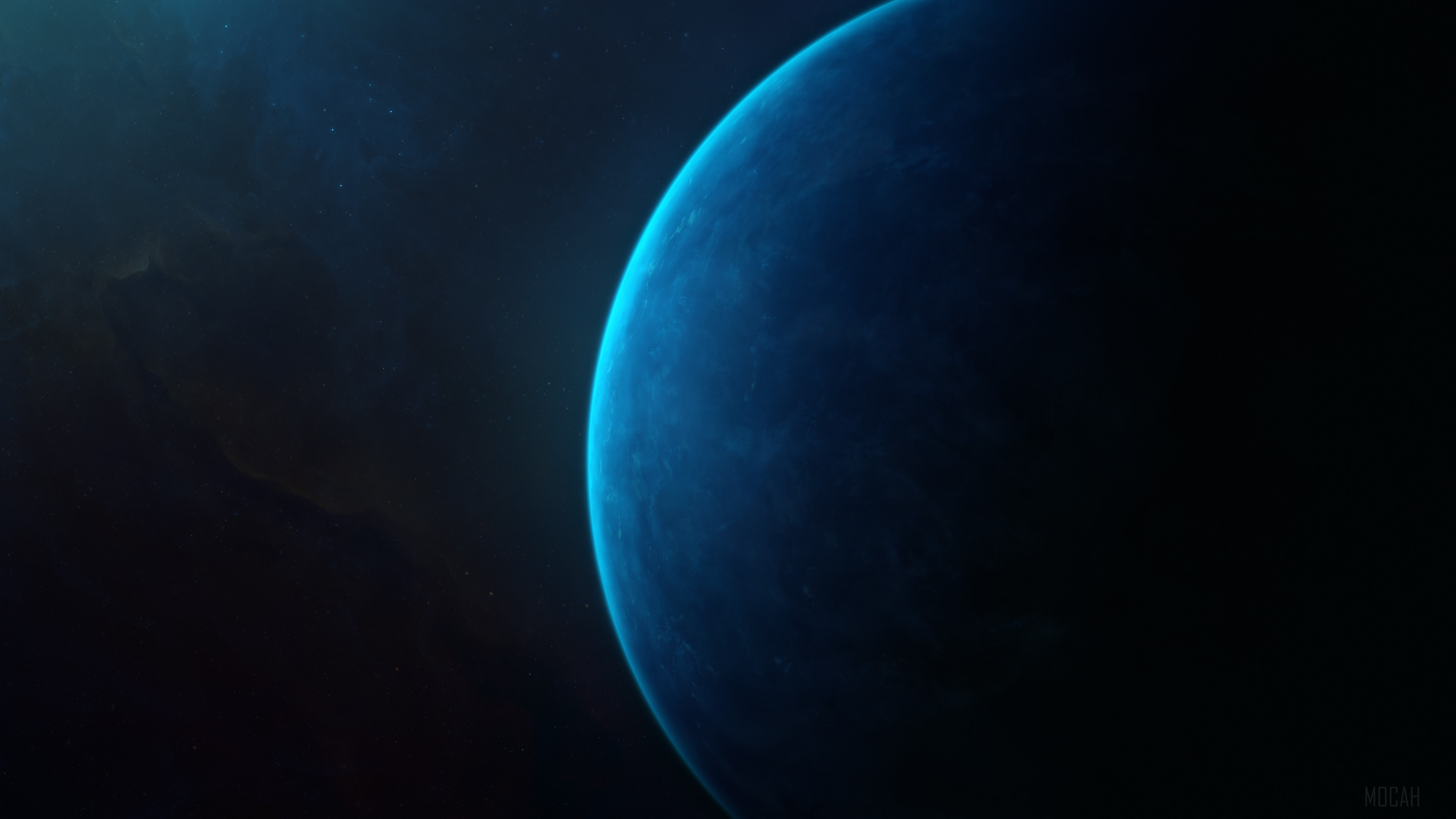 Blue Planet in Space 4K HD Wallpaper
