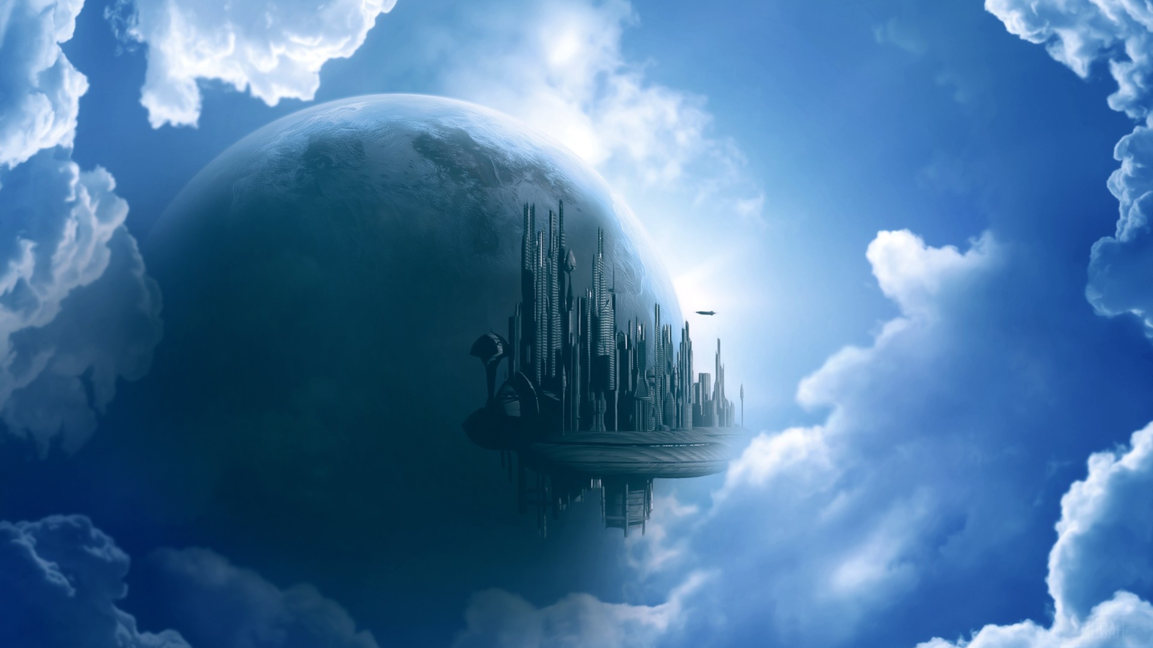 Sky City HD Wallpaper