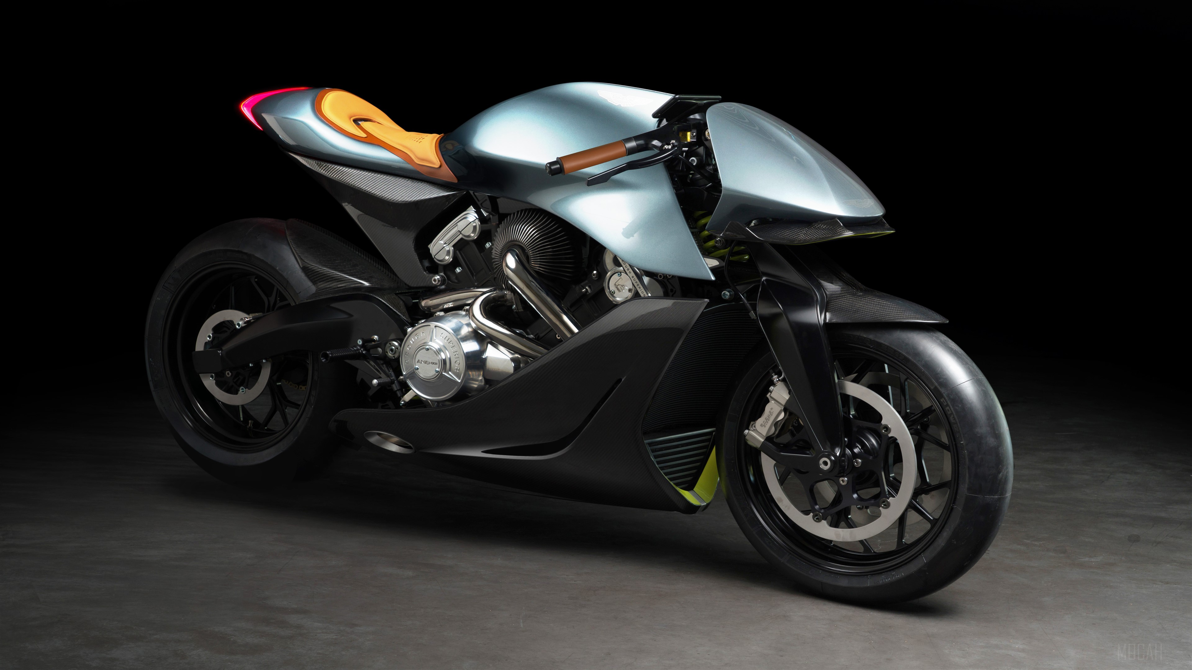 Aston Martin Brough Superior AMB 001 Motorcycle 4K HD Wallpaper