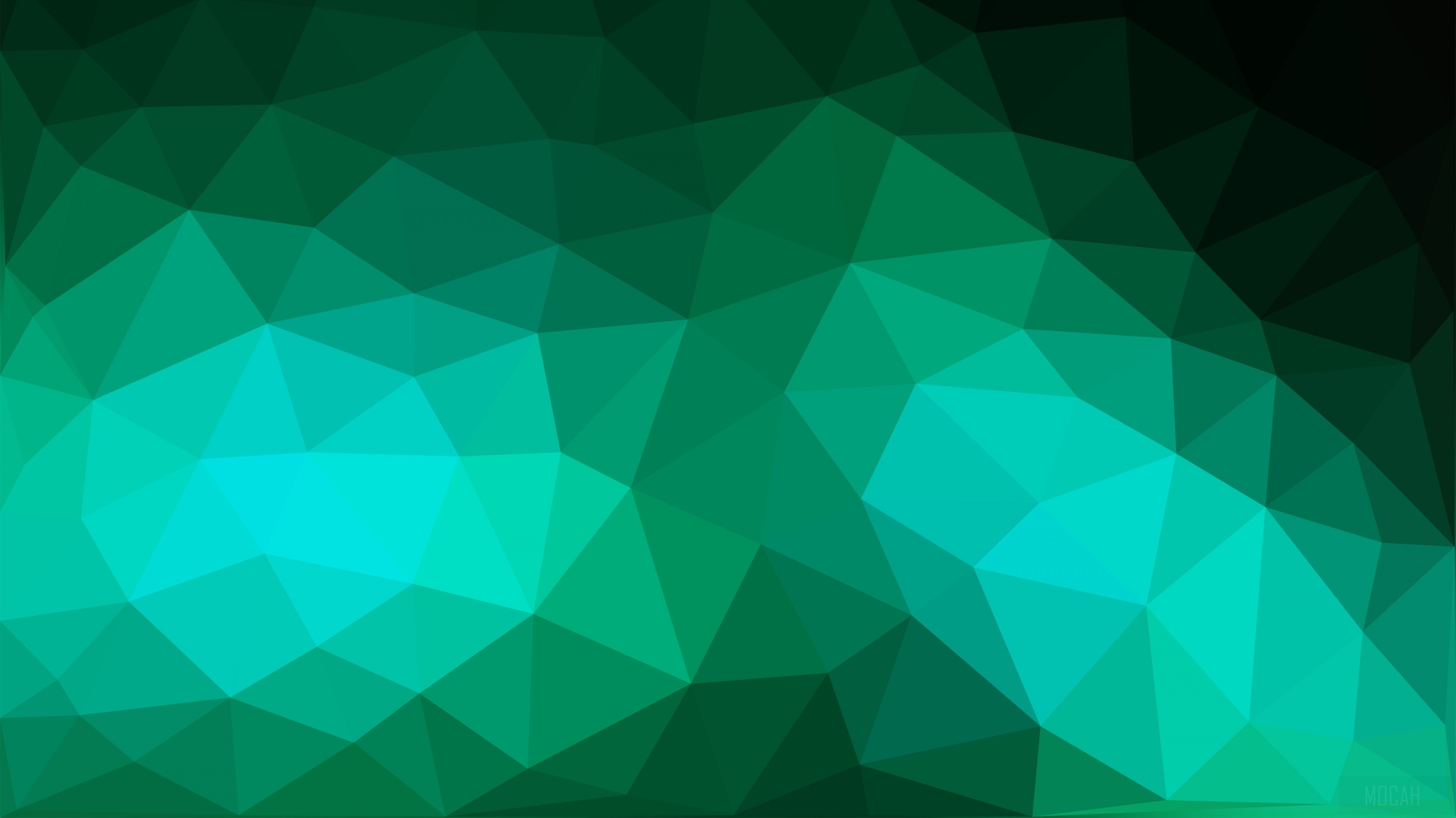 Green and Teal Polygon Texture 4K HD Wallpaper