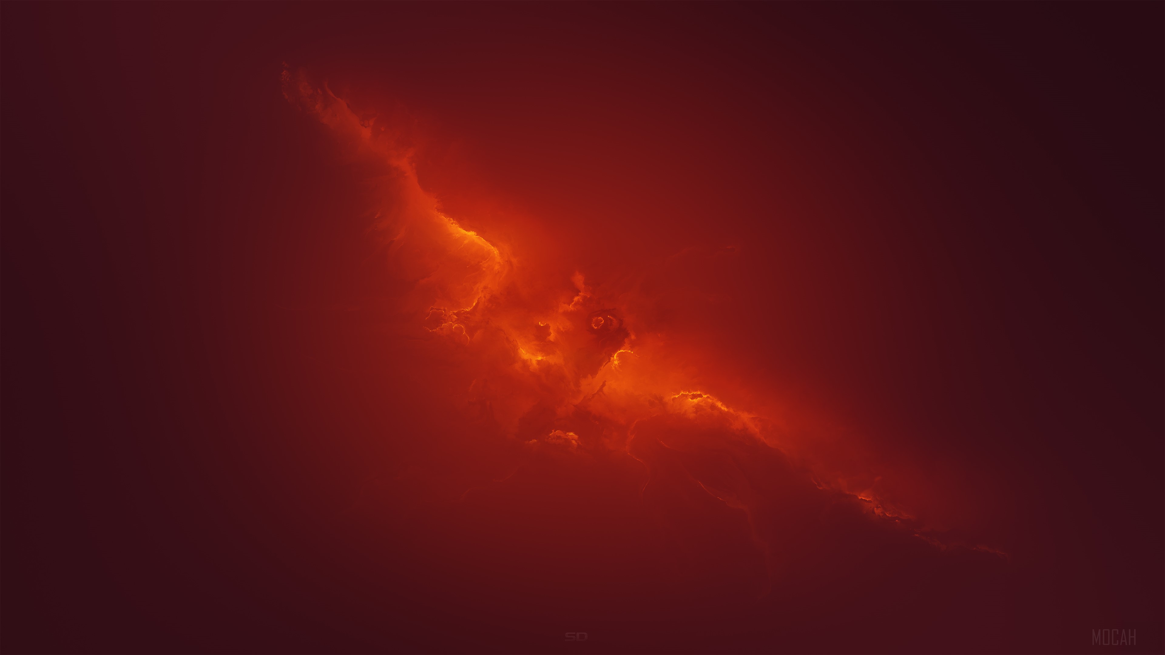 Phoenix In Red Clouds HD Wallpaper