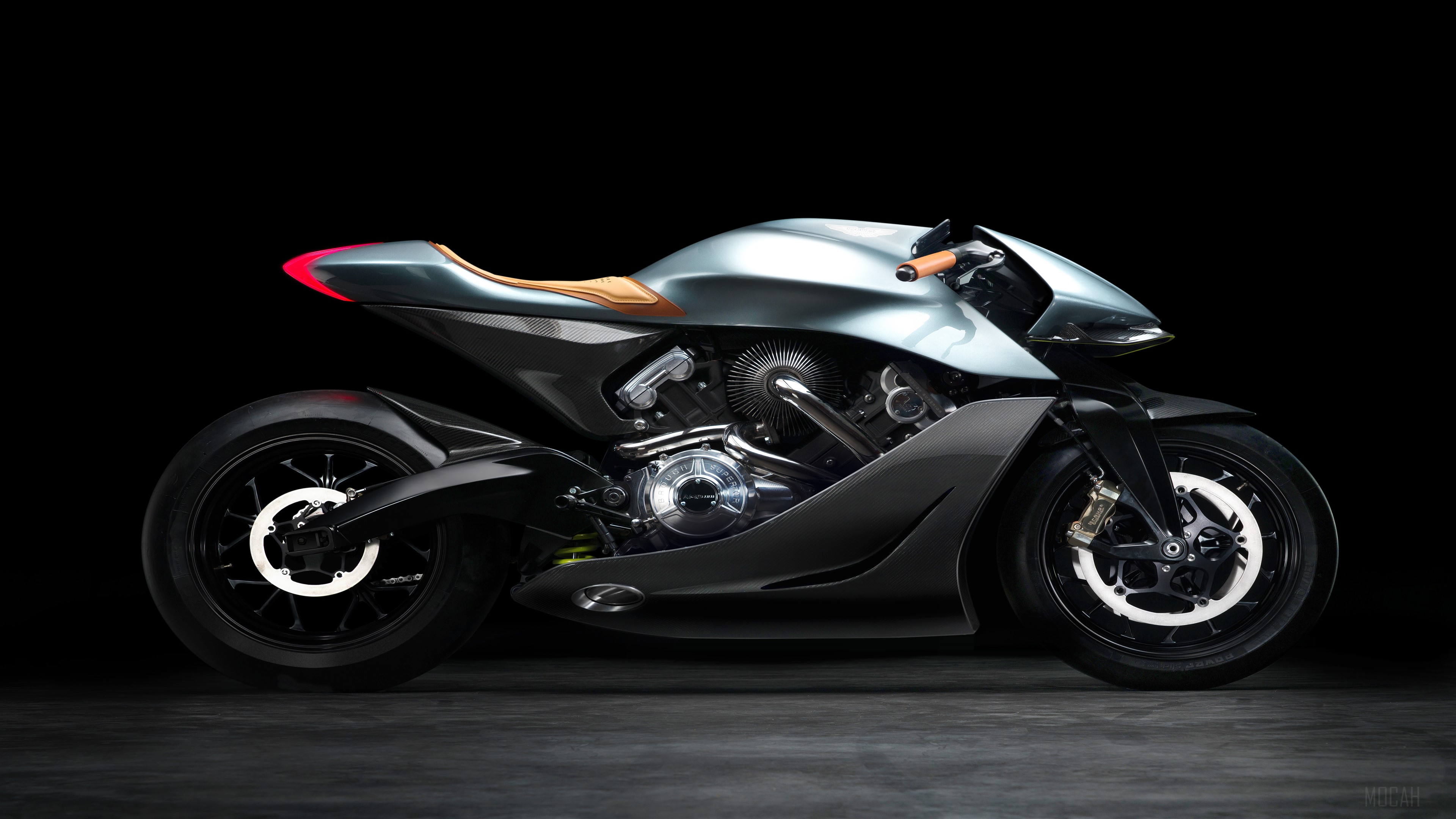 Aston Martin Brough Superior AMB 001 Motorcycle 2019 4K HD Wallpaper