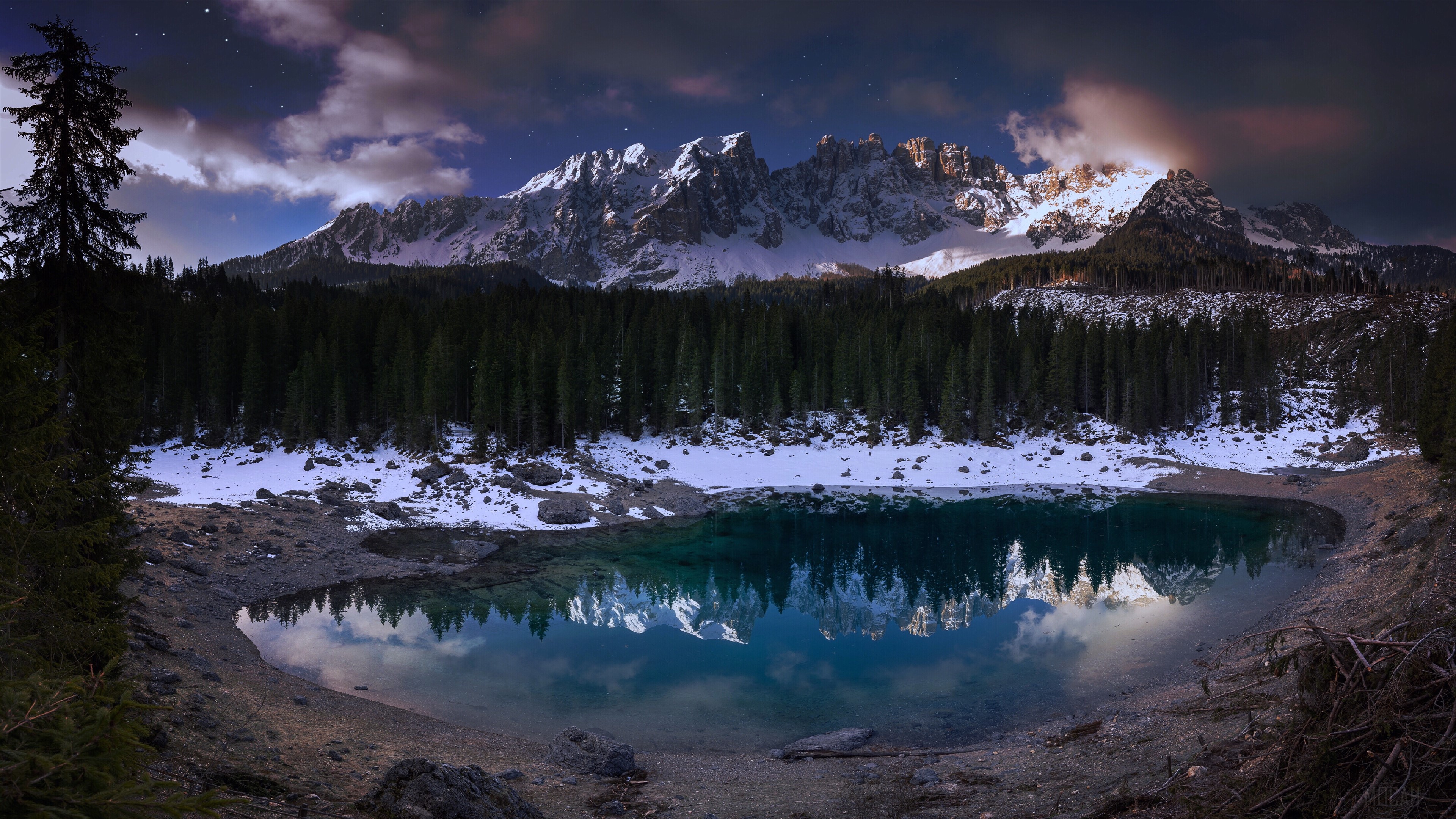 Lago Di Carezza HD Wallpaper
