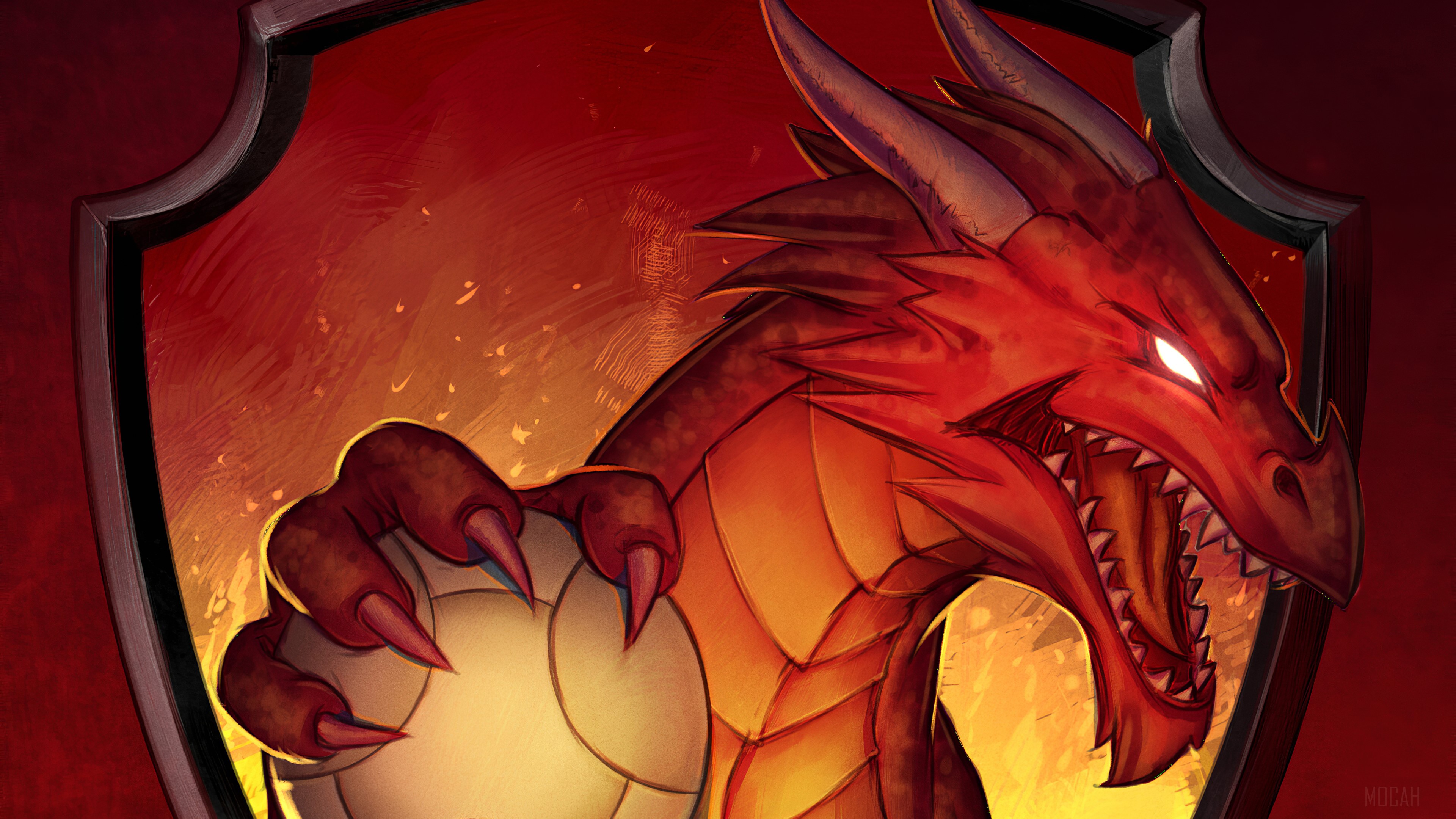 Red Dragon from Dragoes Da Tormenta 4K HD Wallpaper
