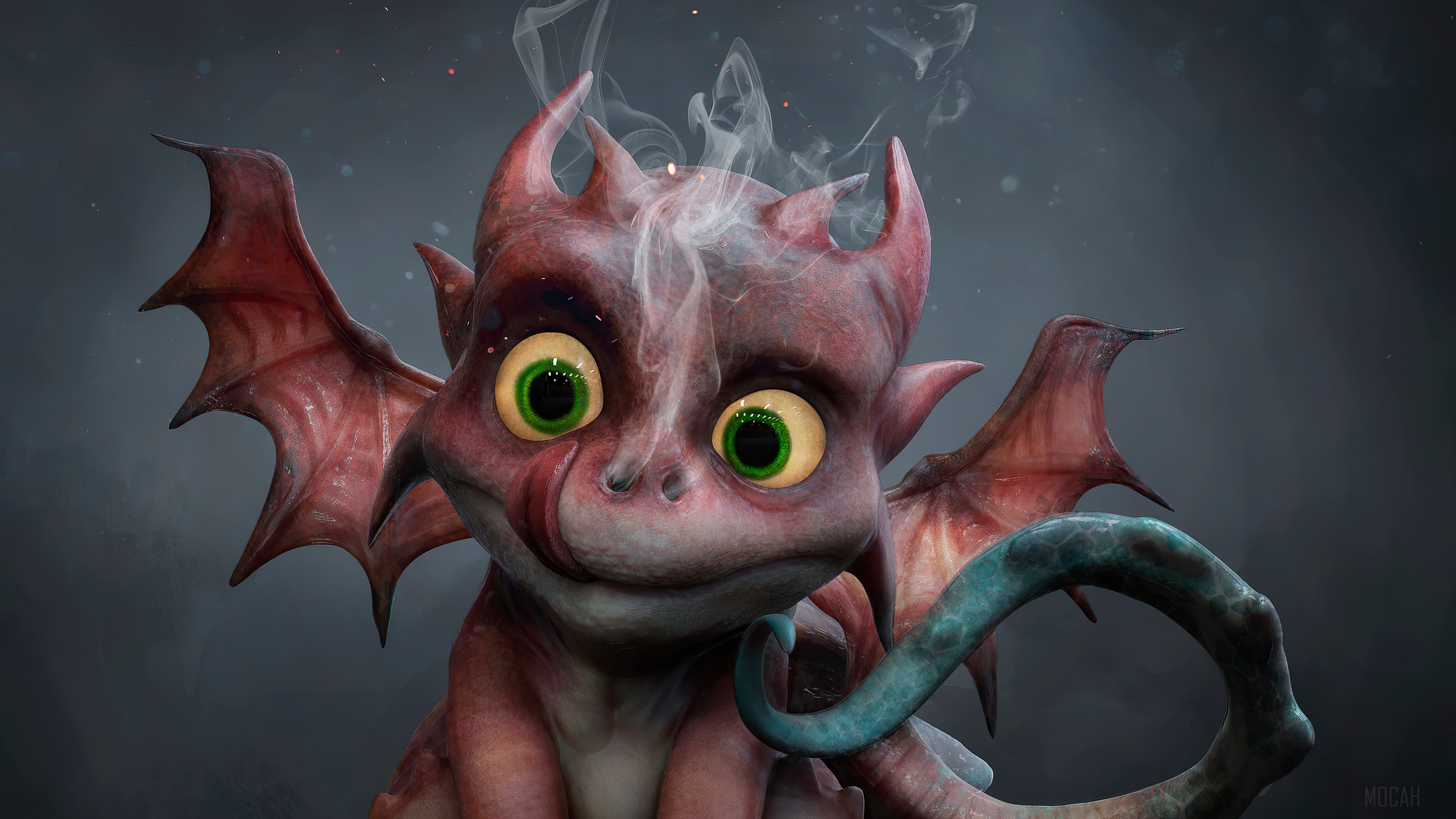 Queso The Little Dragon HD Wallpaper