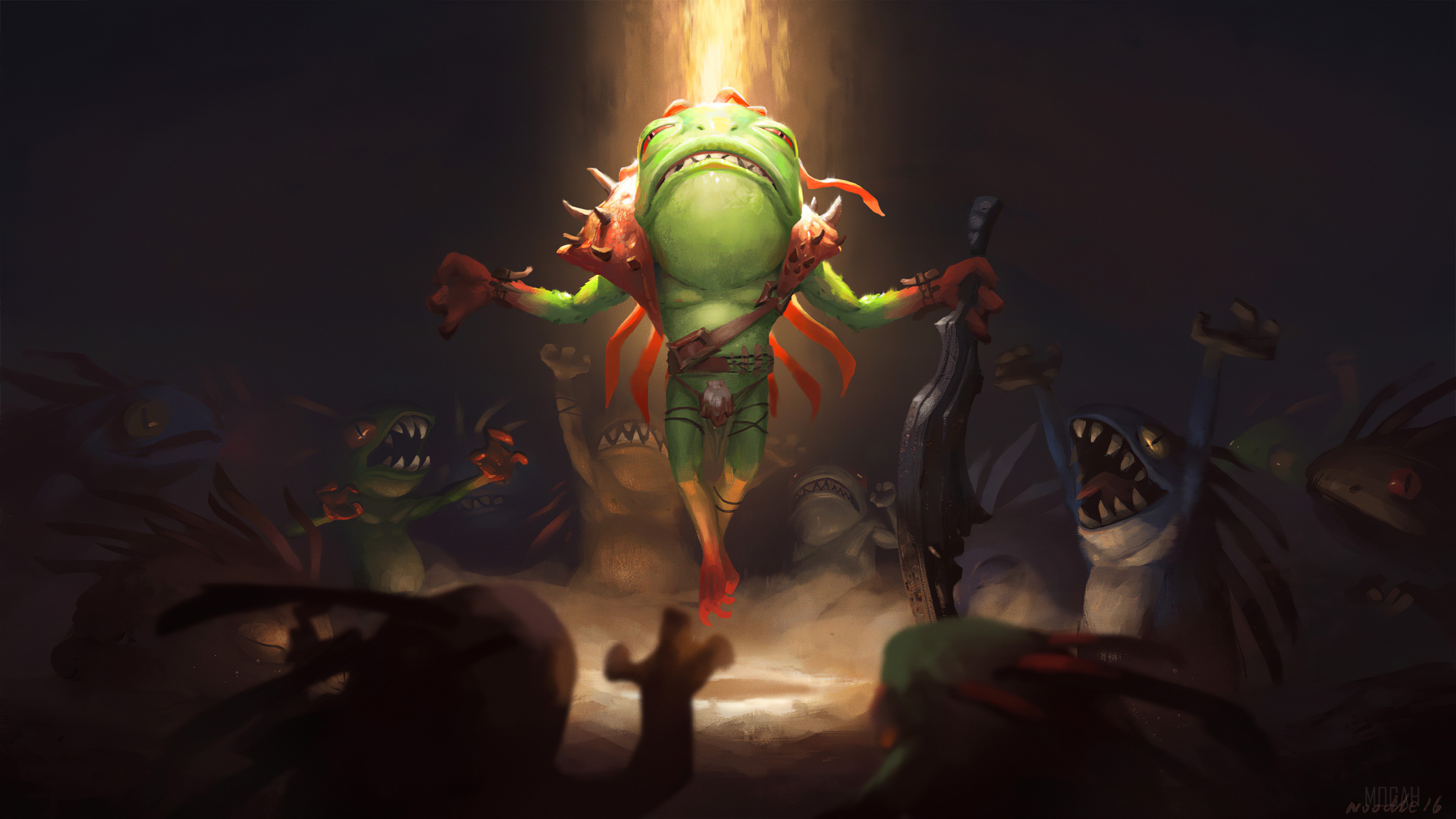Murloc Warleader 4K HD Wallpaper