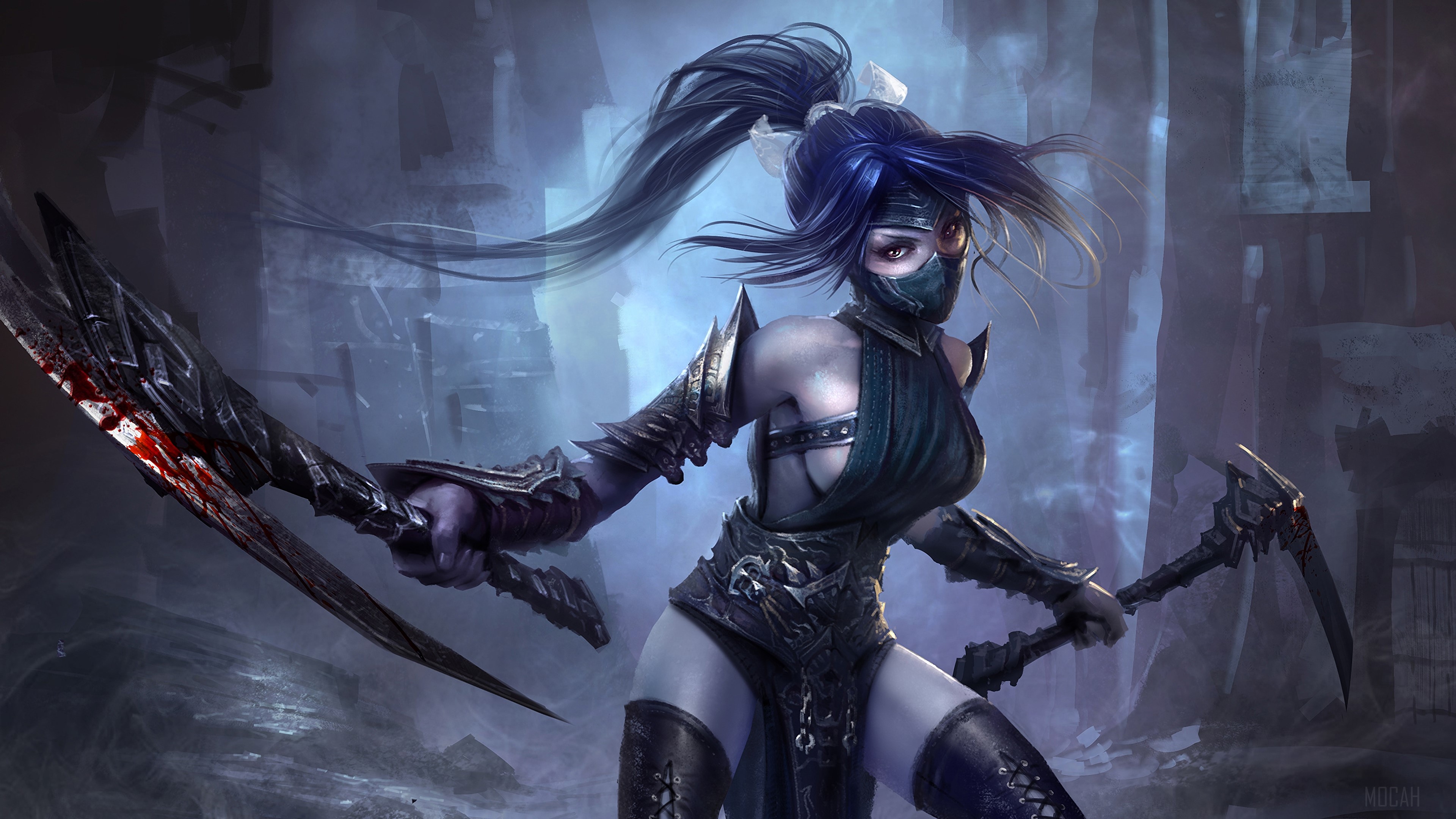 Akali from League of Legends 4K HD Wallpaper