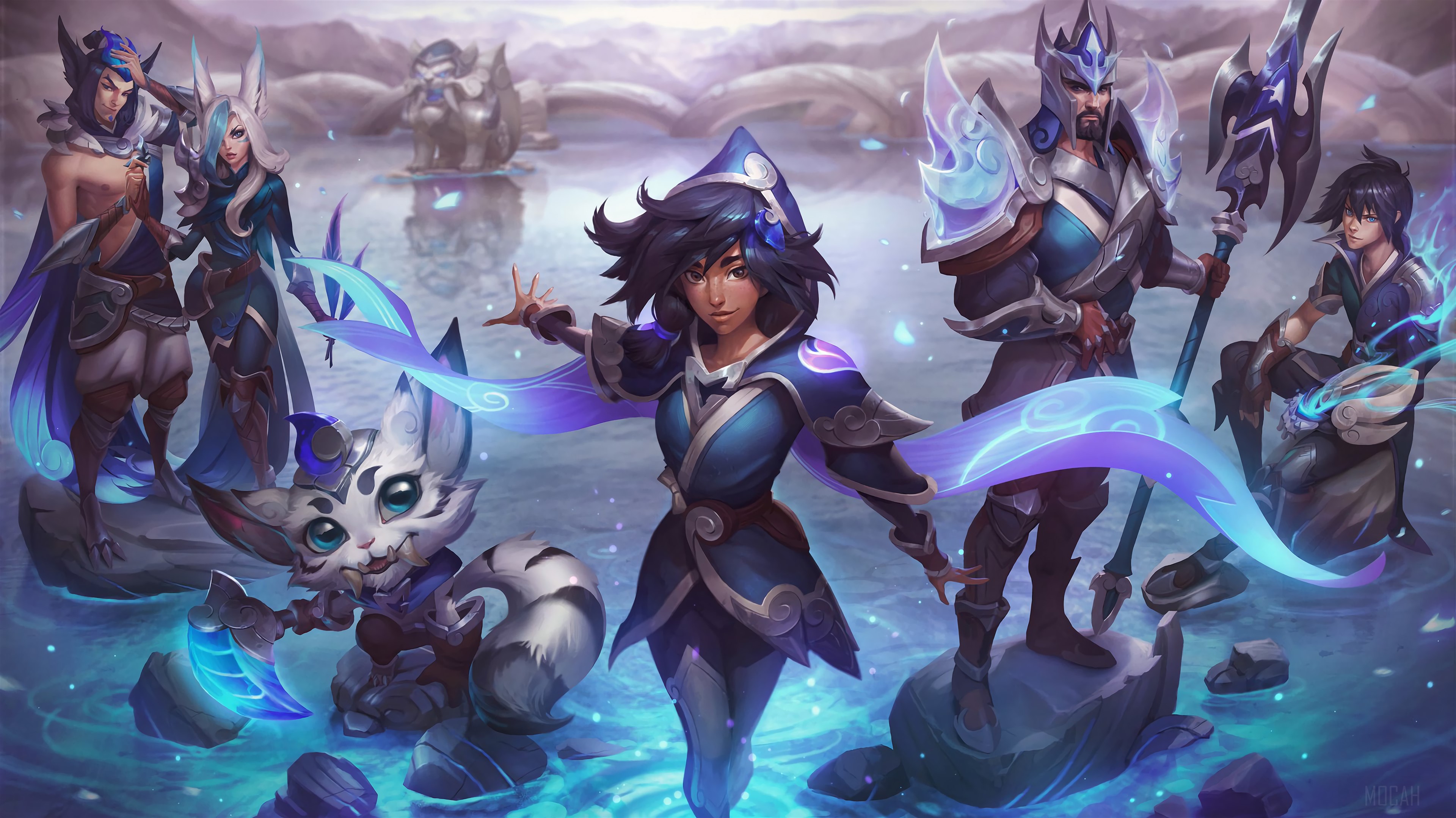 SSG 2017 World Championship Taliyah, Jarvan IV, Ezreal, Gnar, Xayah, Rakan 4K HD Wallpaper