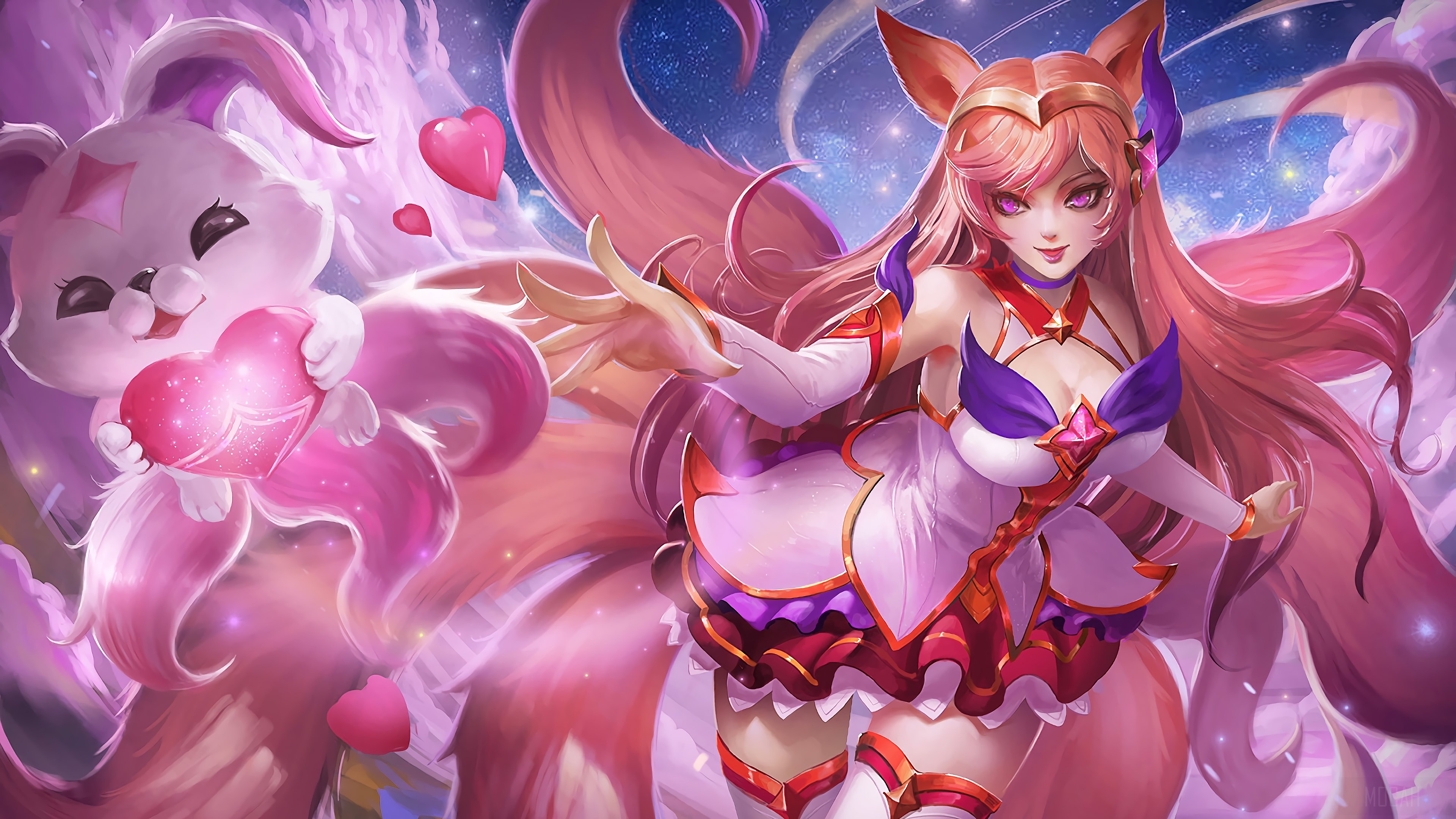 Star Guardian Ahri from League of Legends 4K HD Wallpaper