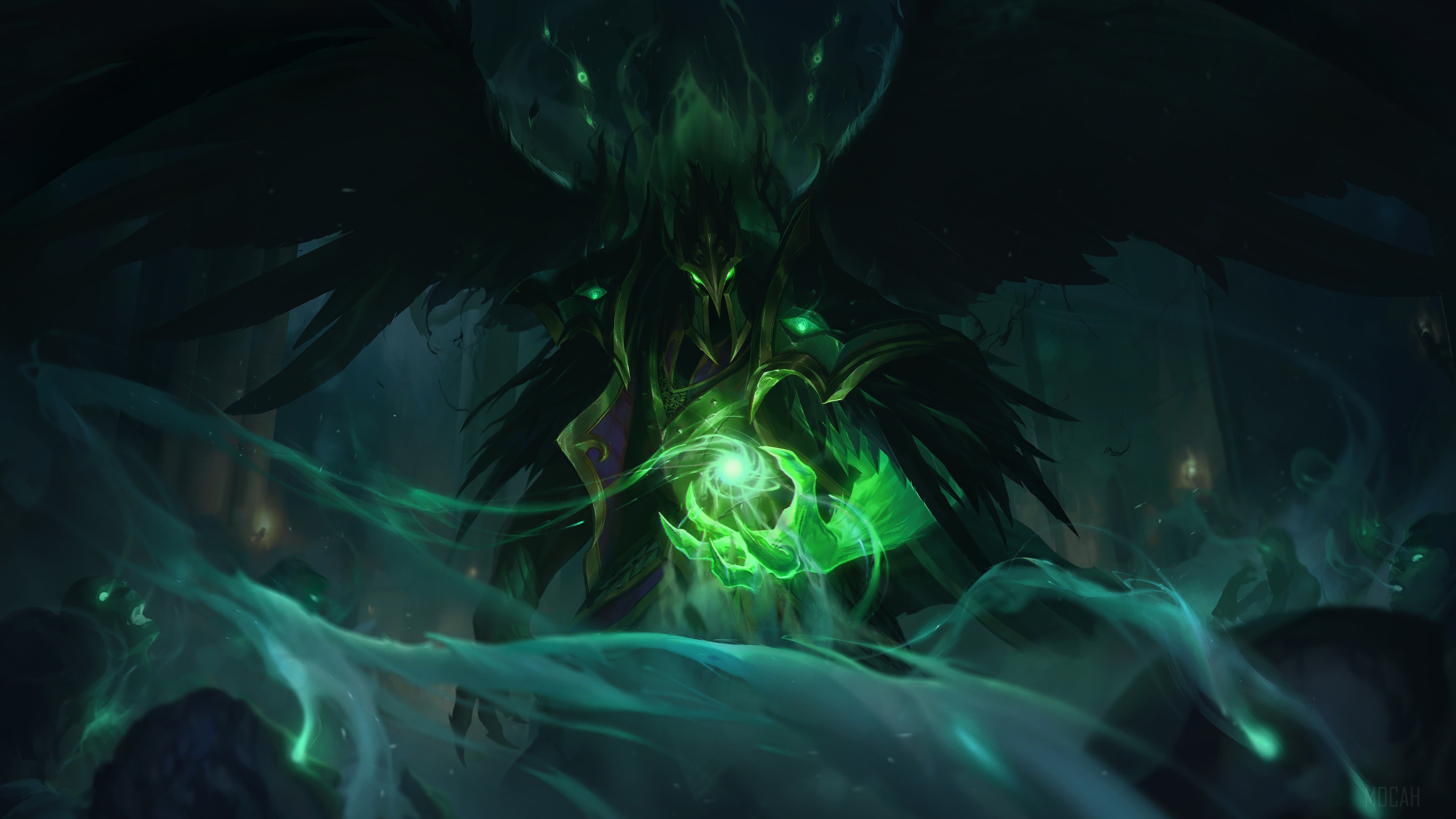 Swain from League of Legends Tyrant Splash Art Rework 4K HD Wallpaper